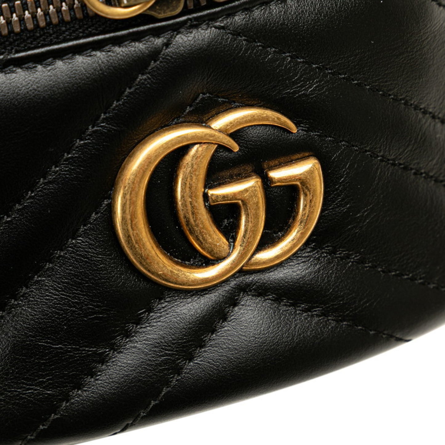 Gucci Marmont, Black, Leather, handbag