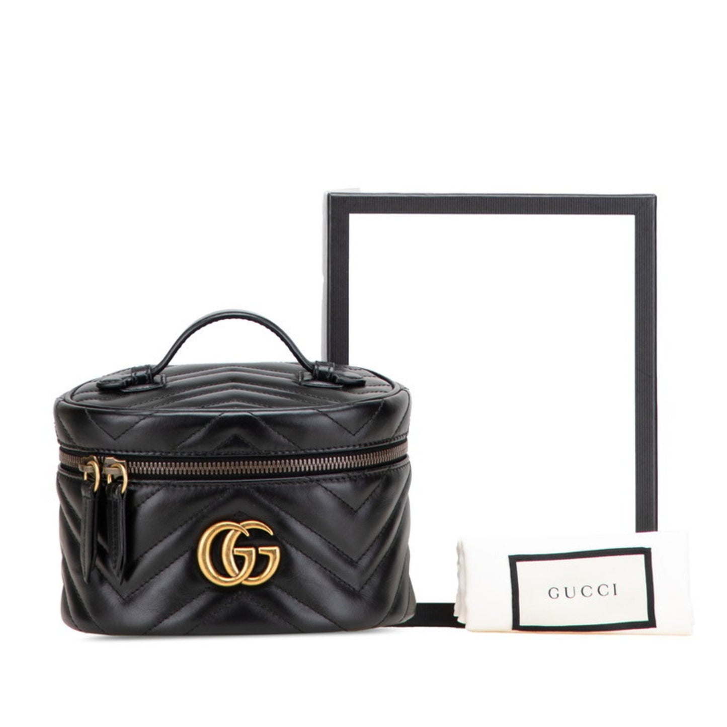 Gucci Marmont, Black, Leather, handbag