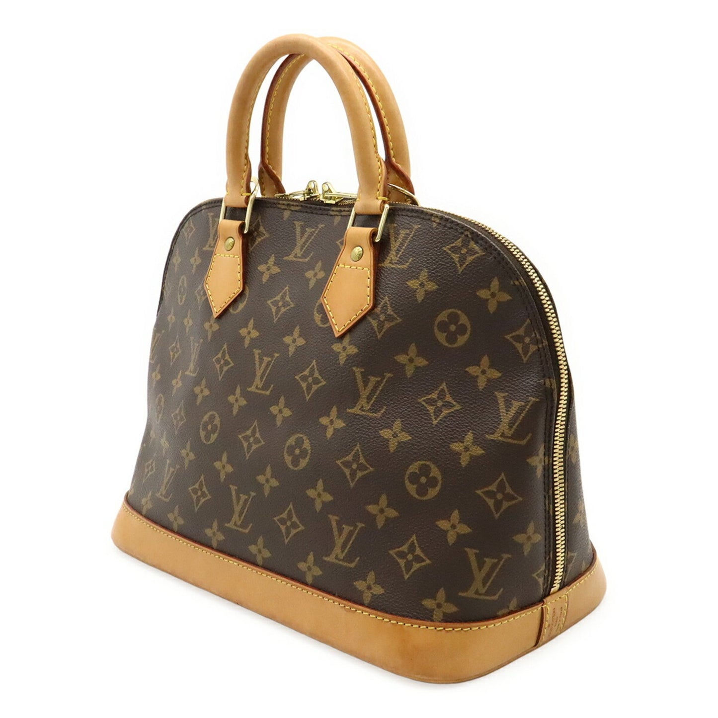 Louis Vuitton Alma, Brown, Canvas, handbag