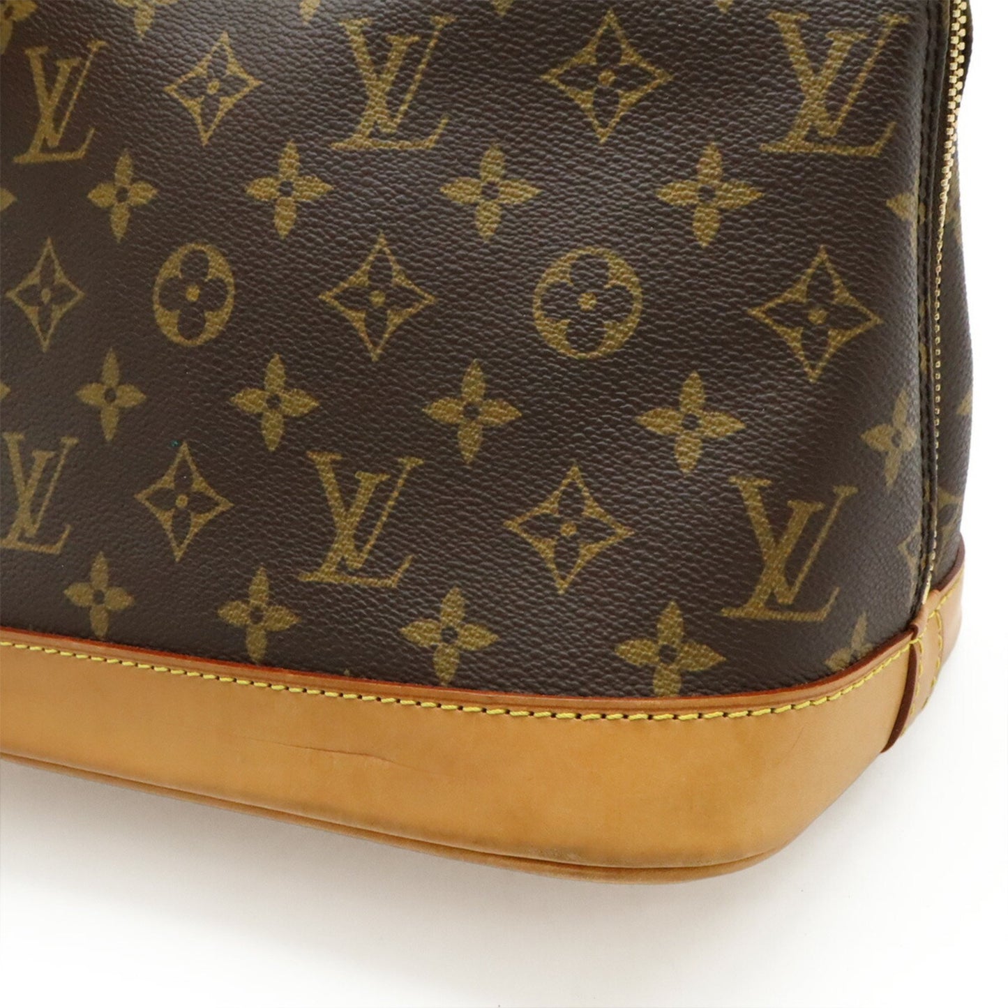 Louis Vuitton Alma, Brown, Canvas, handbag