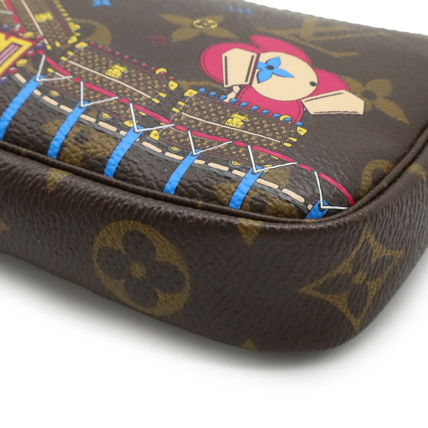Louis Vuitton Mini Pochette Accessoires, Brown, Canvas, clutch