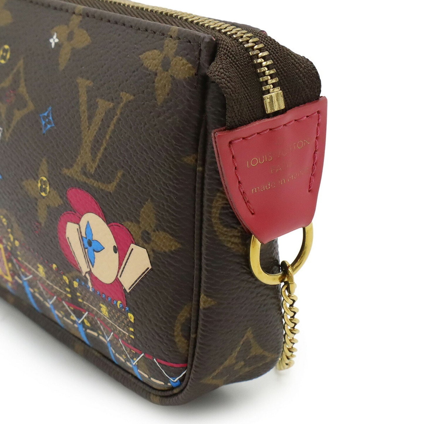 Louis Vuitton Mini Pochette Accessoires, Brown, Canvas, clutch