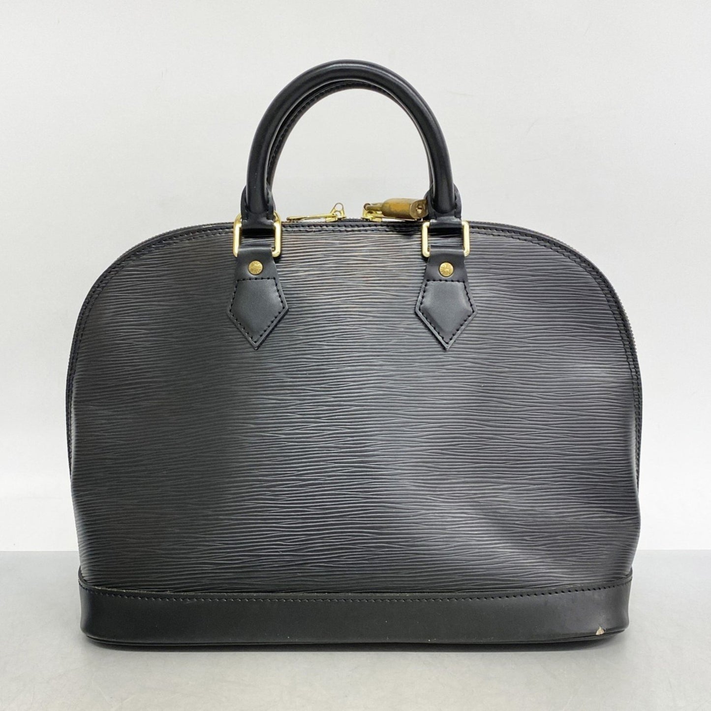 Louis Vuitton Alma, Black, Leather, handbag