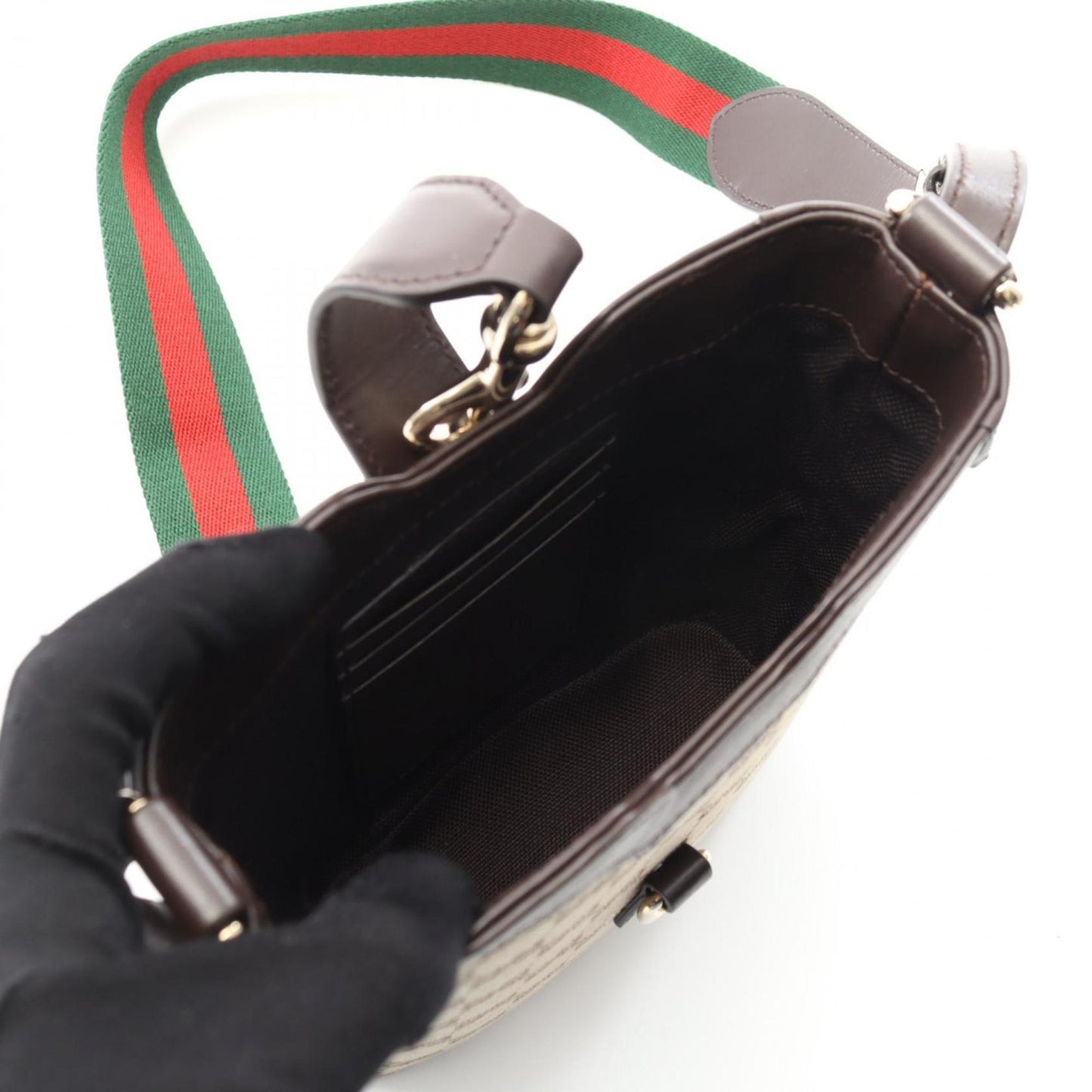 Gucci Mini Bucket Bag, "BEIGE, BROWN", "CANVAS, LEATHER", shoulder