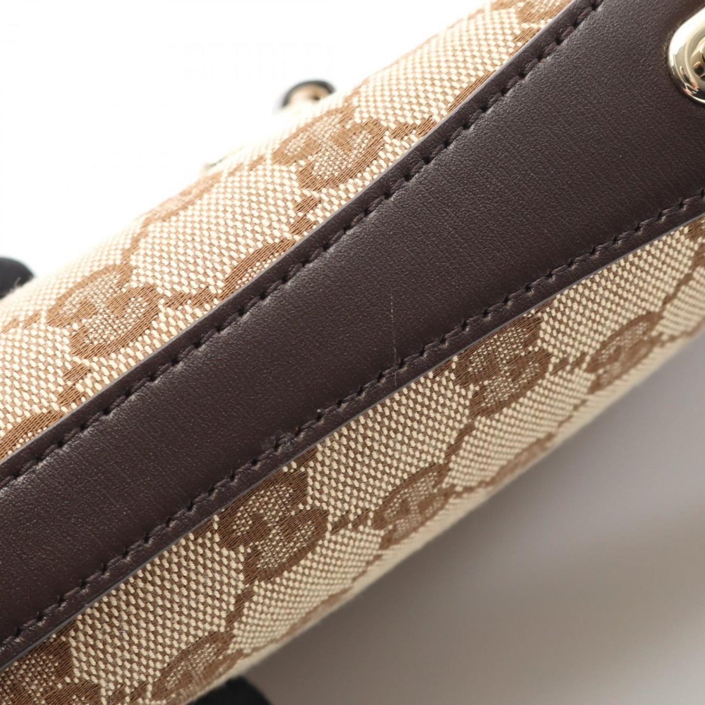 Gucci Mini Bucket Bag, "BEIGE, BROWN", "CANVAS, LEATHER", shoulder