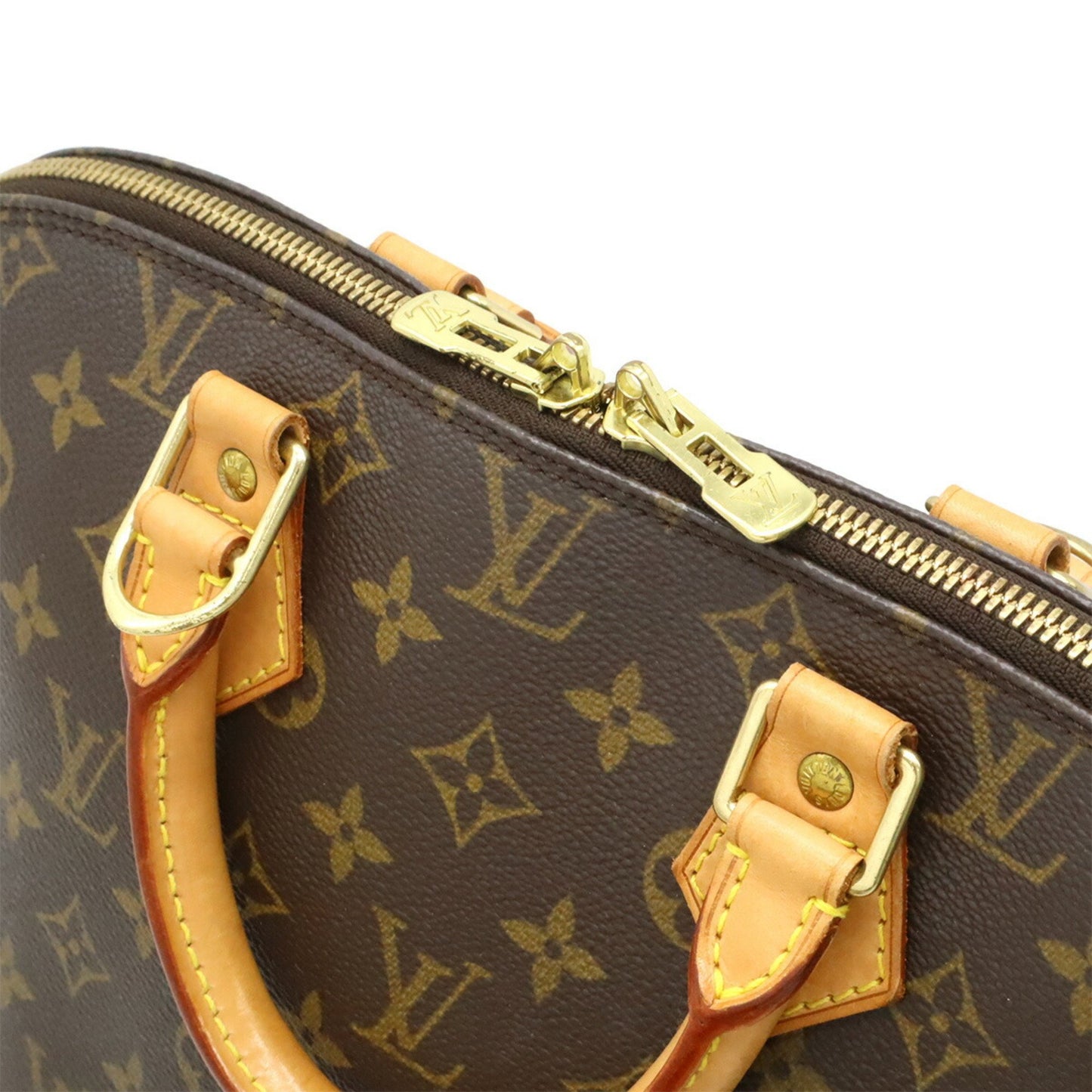 Louis Vuitton Alma, Brown, Canvas, handbag