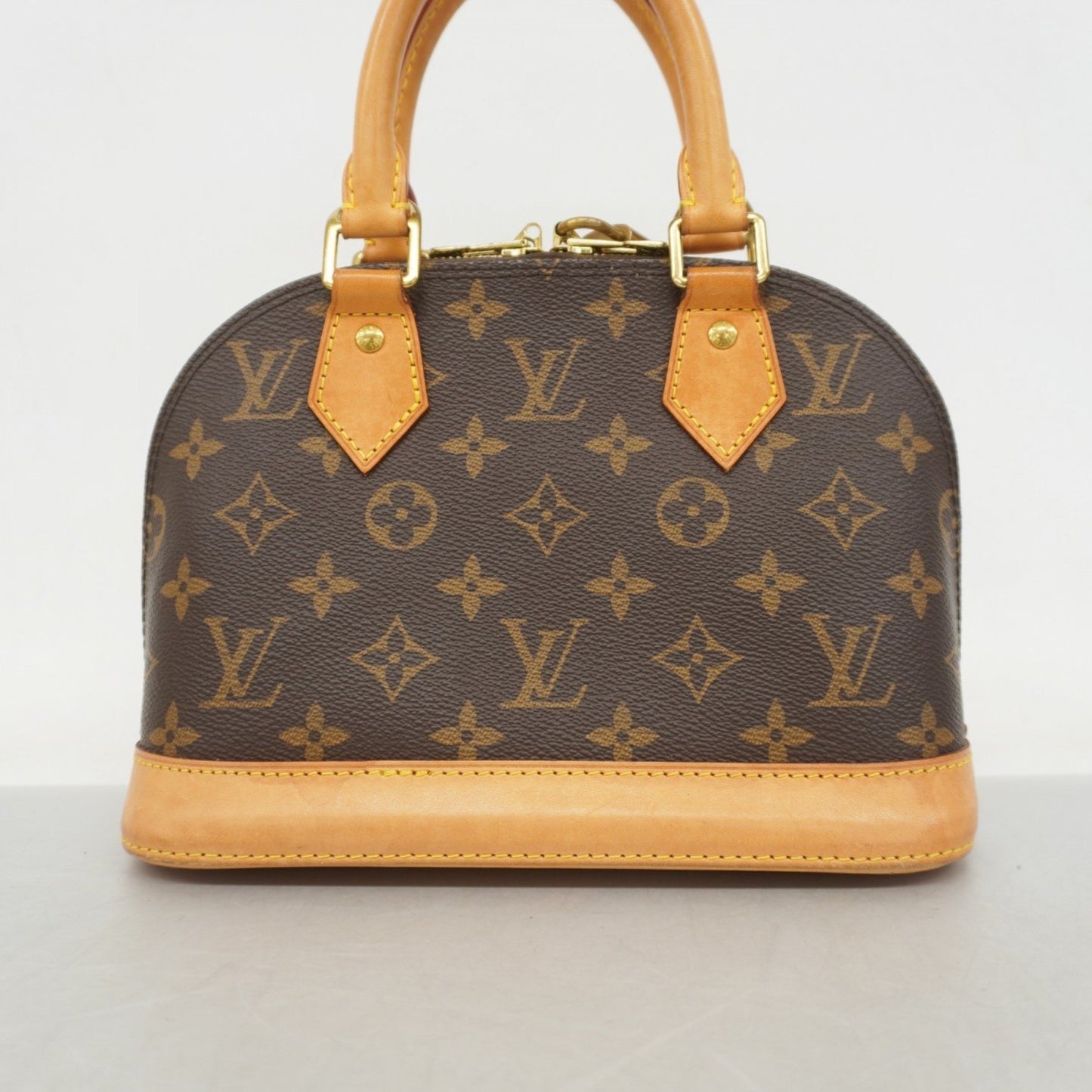Louis Vuitton Alma BB, Brown, Canvas, handbag