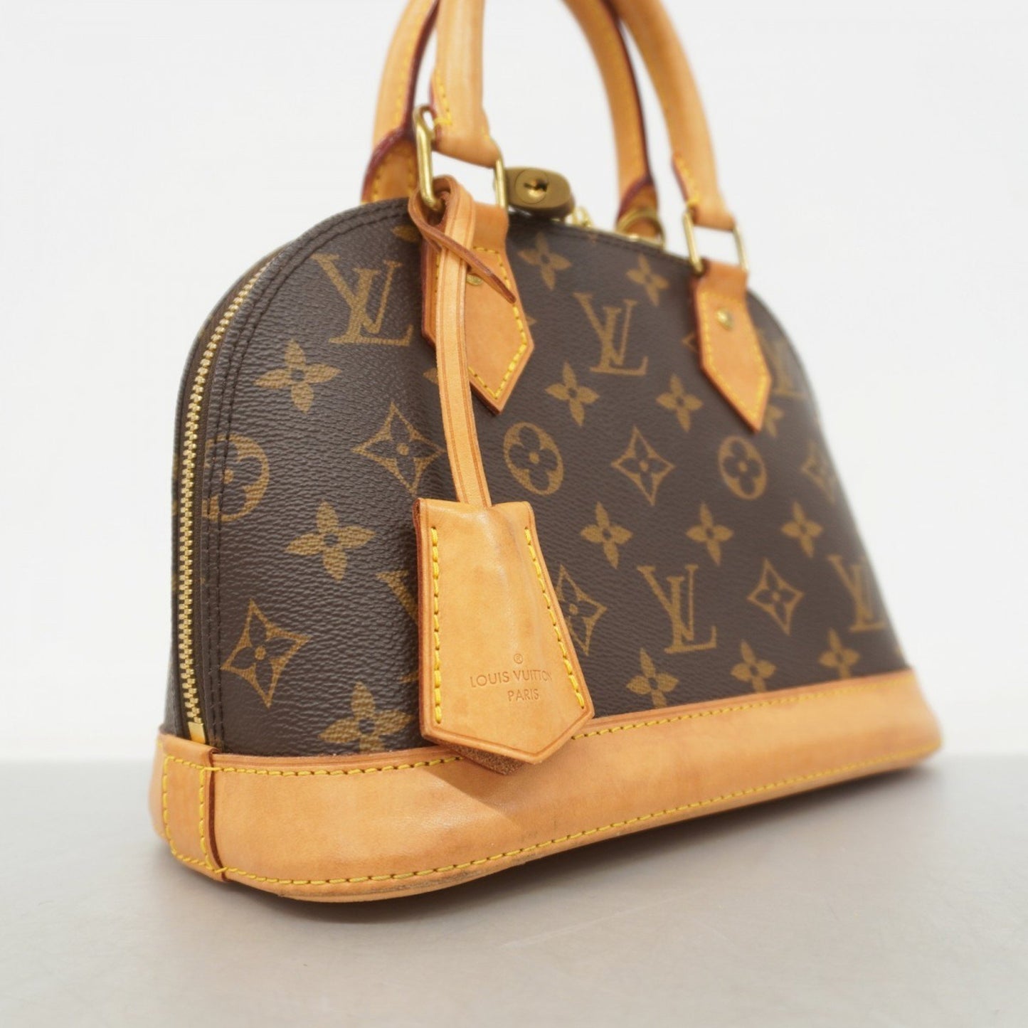 Louis Vuitton Alma BB, Brown, Canvas, handbag