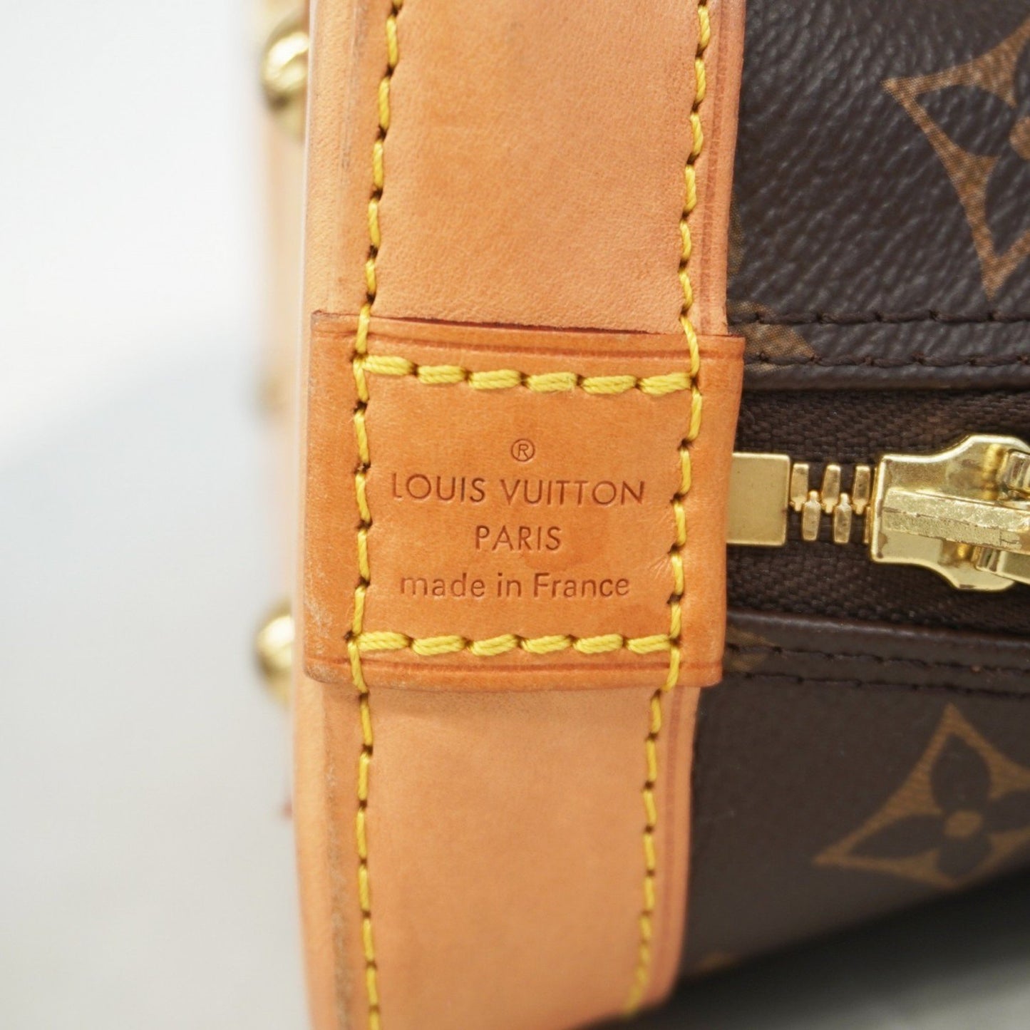 Louis Vuitton Alma BB, Brown, Canvas, handbag