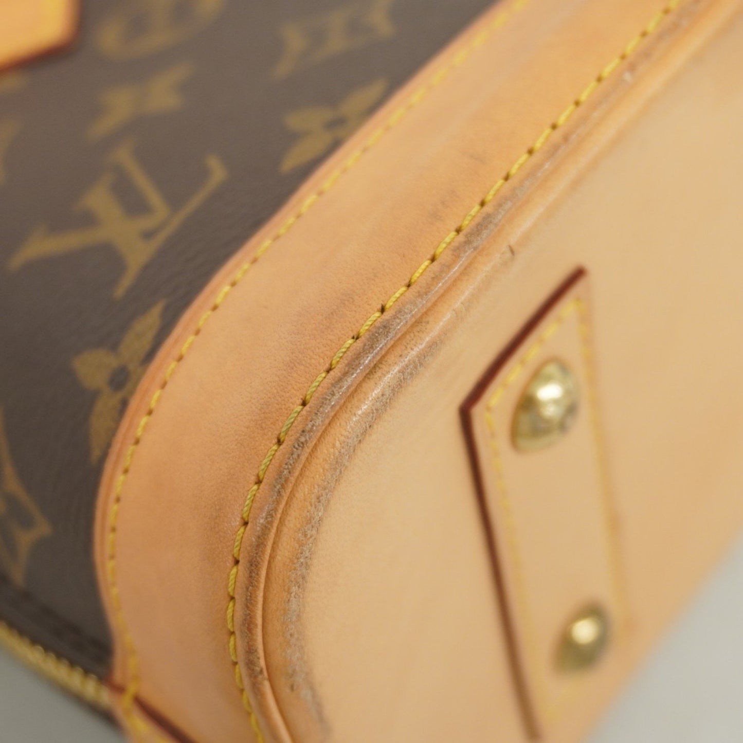 Louis Vuitton Alma BB, Brown, Canvas, handbag