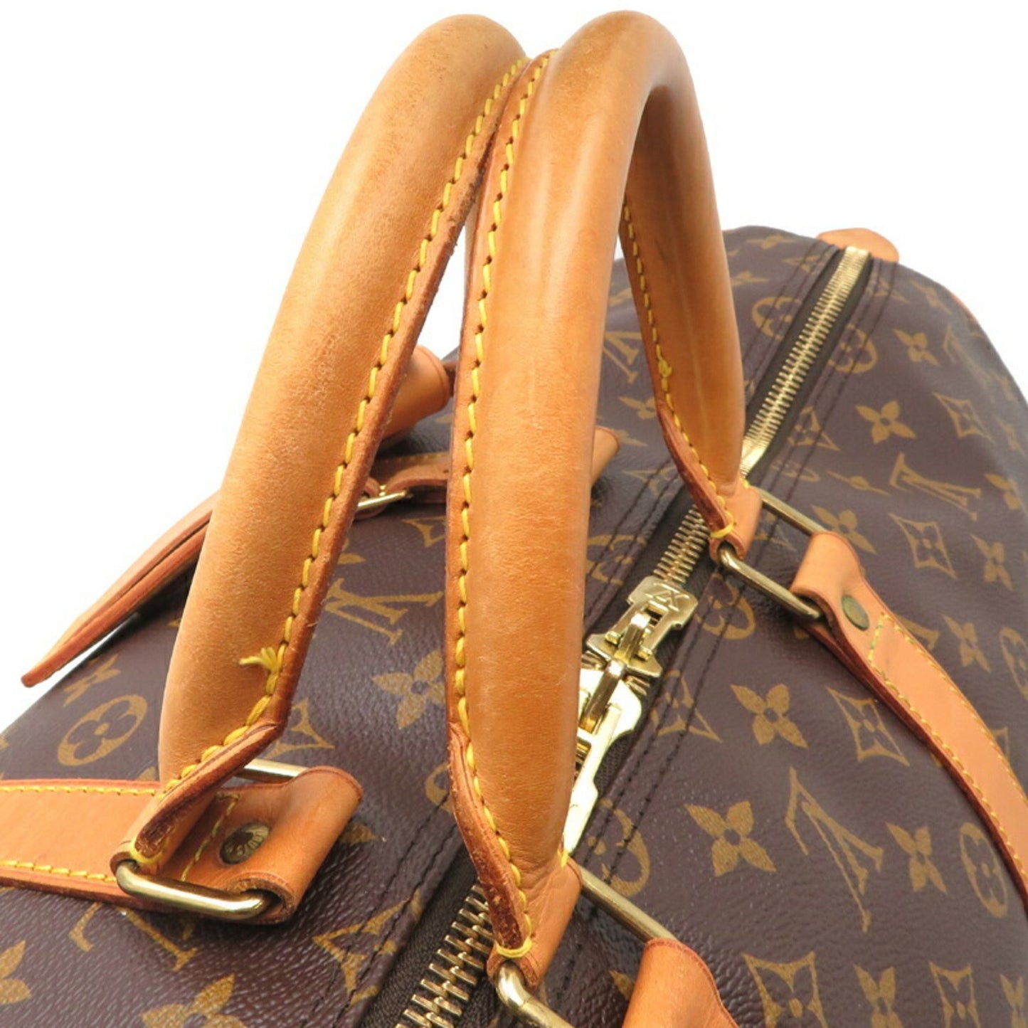 Louis Vuitton Keepall 55, Brown, Canvas, travel