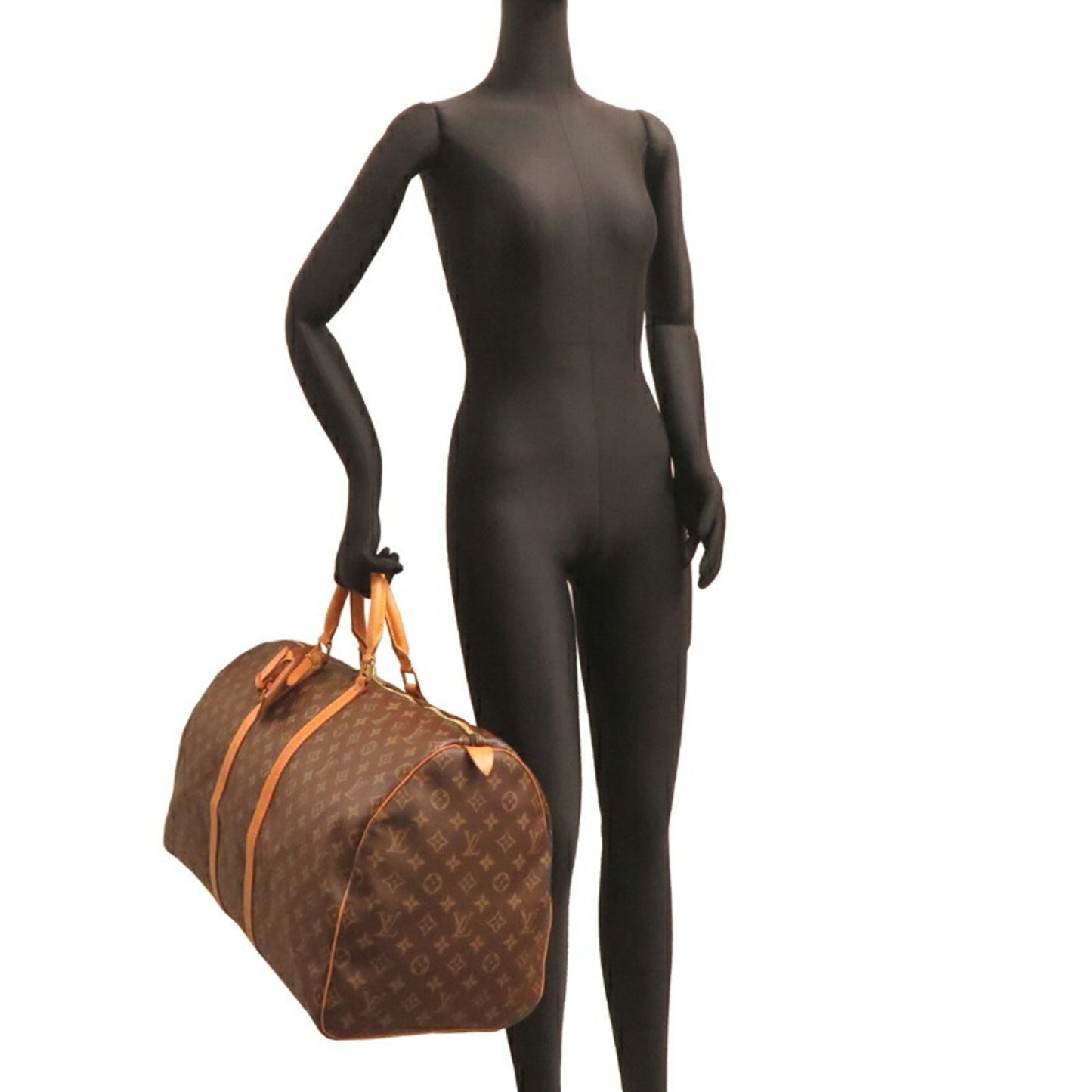 Louis Vuitton Keepall 55, Brown, Canvas, travel