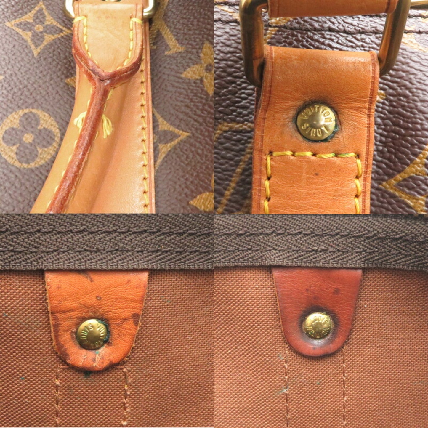 Louis Vuitton Keepall 55, Brown, Canvas, travel