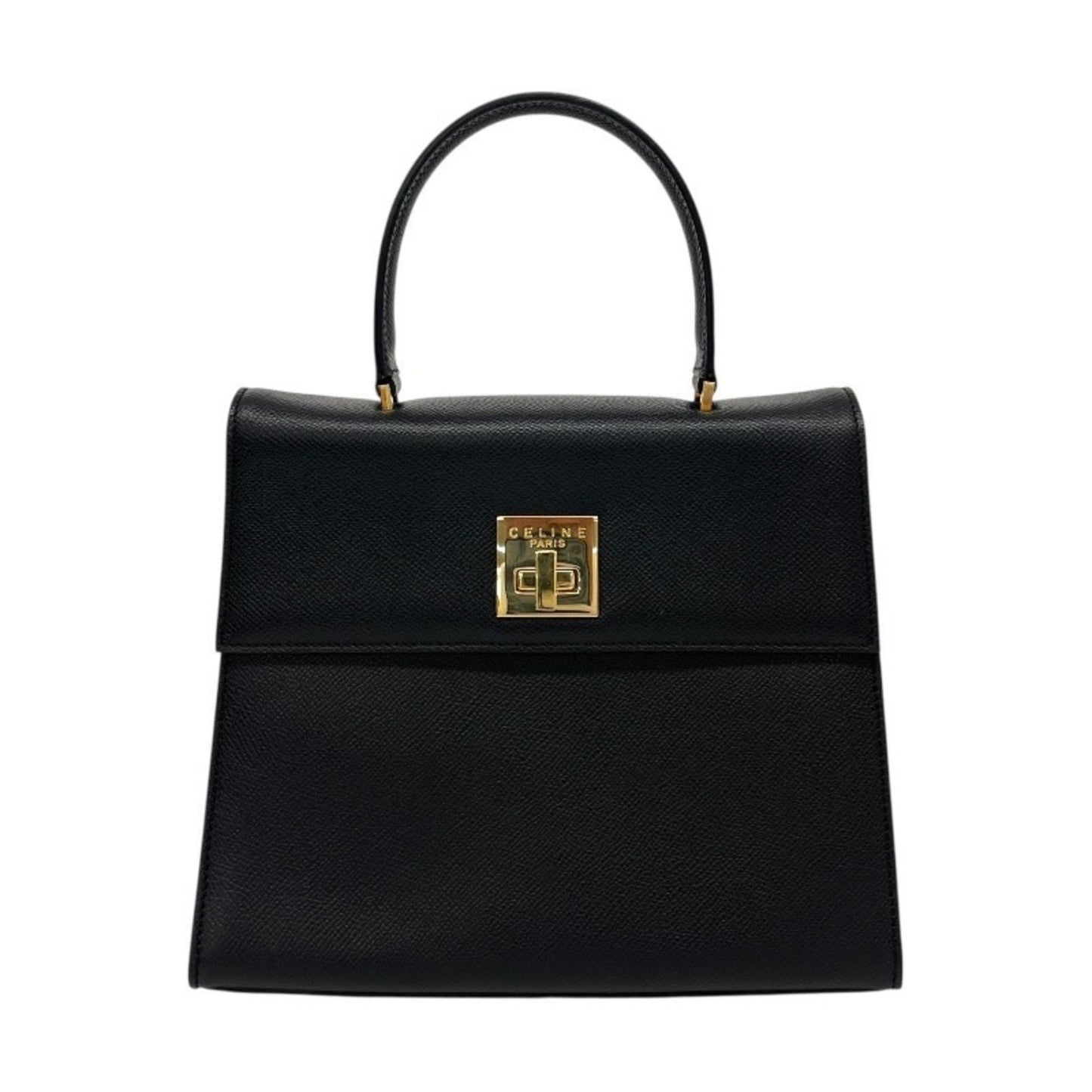 Céline -, Black, Leather, handbag