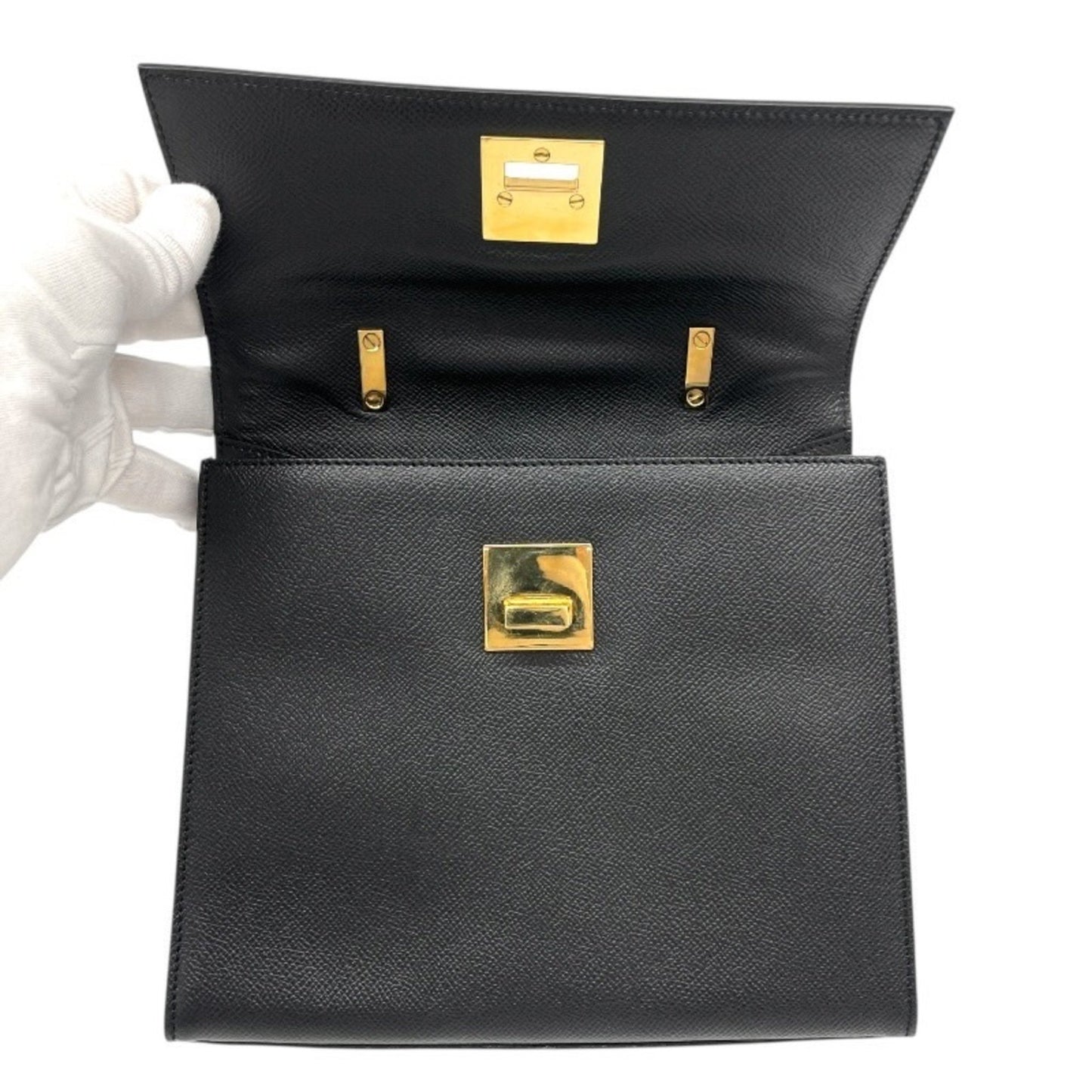 Céline -, Black, Leather, handbag