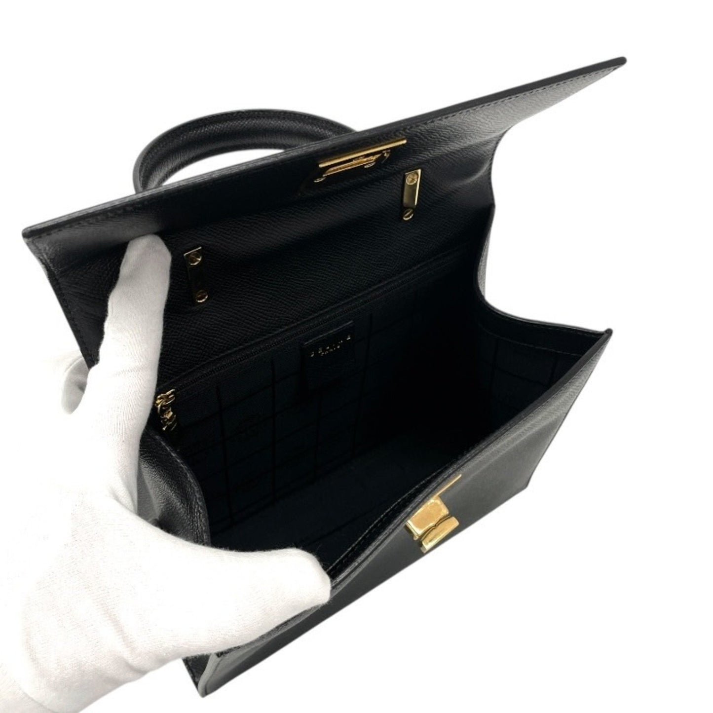 Céline -, Black, Leather, handbag