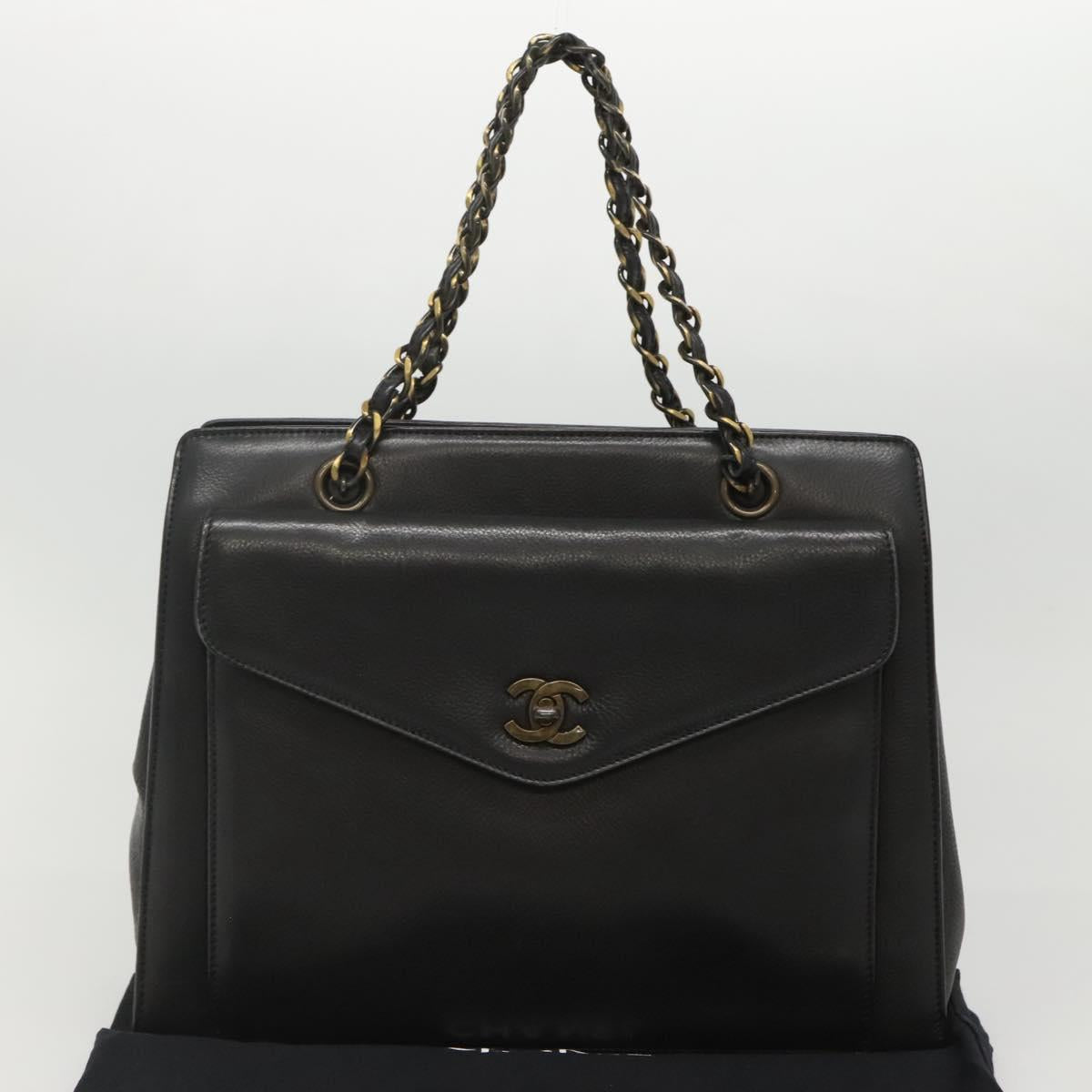 Chanel, Black, Leather, handbag