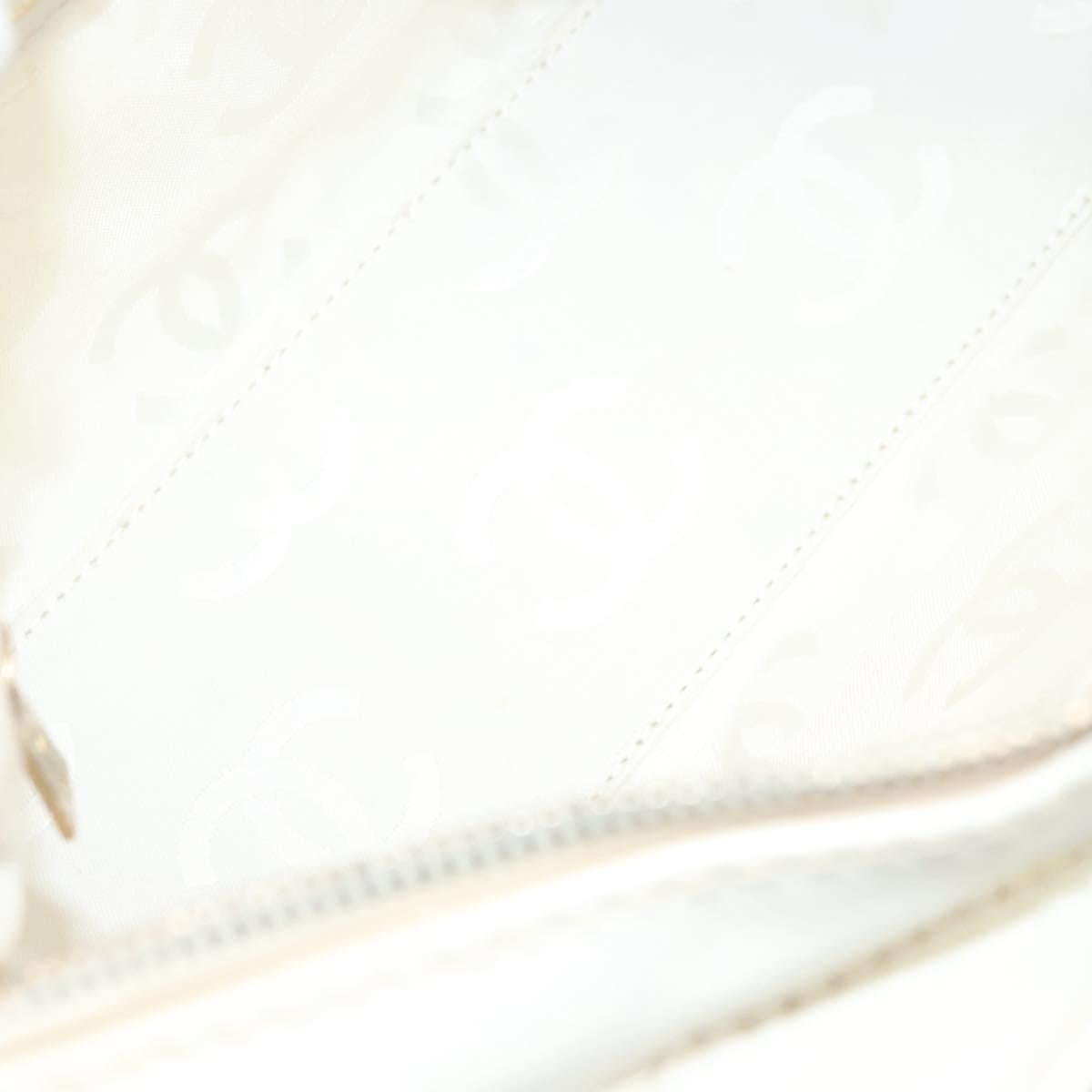 Chanel Logo CC, White, Leather, handbag