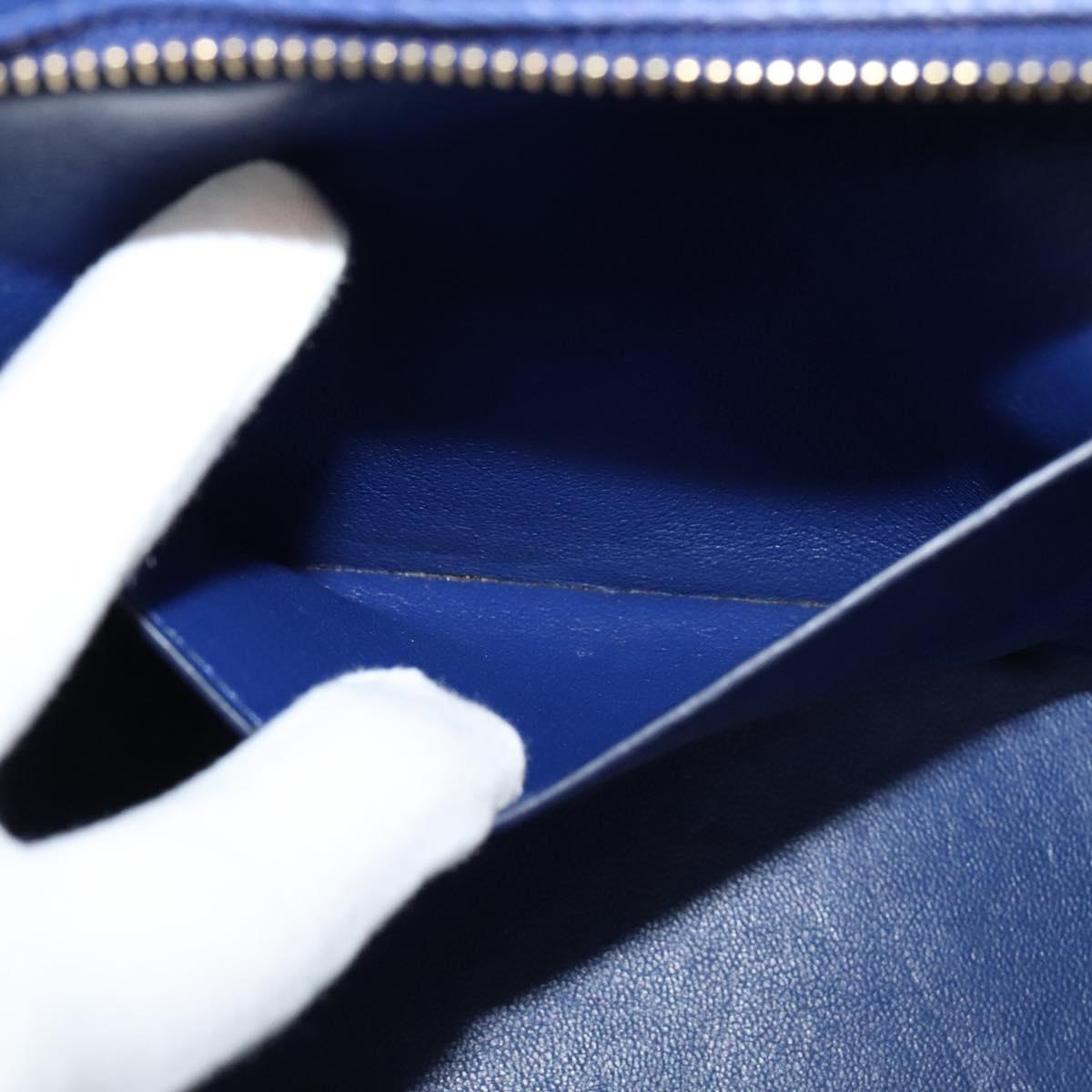 Céline Trapèze, Blue, Leather, handbag