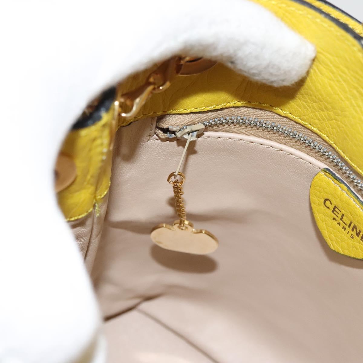 Céline, Yellow, Leather, shoulder