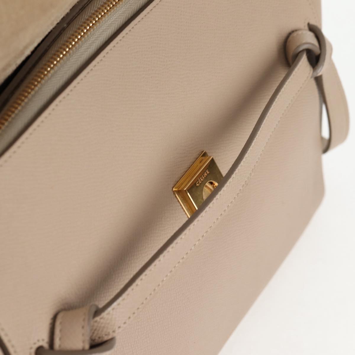 Céline Belt, Beige, Leather, handbag