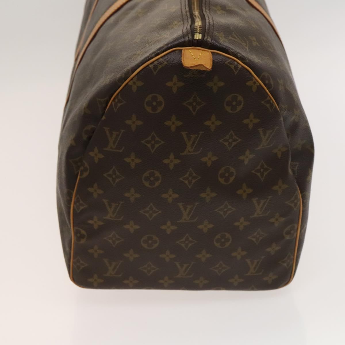 Louis Vuitton Keepall 55, Brown, "CANVAS, LEATHER", travel