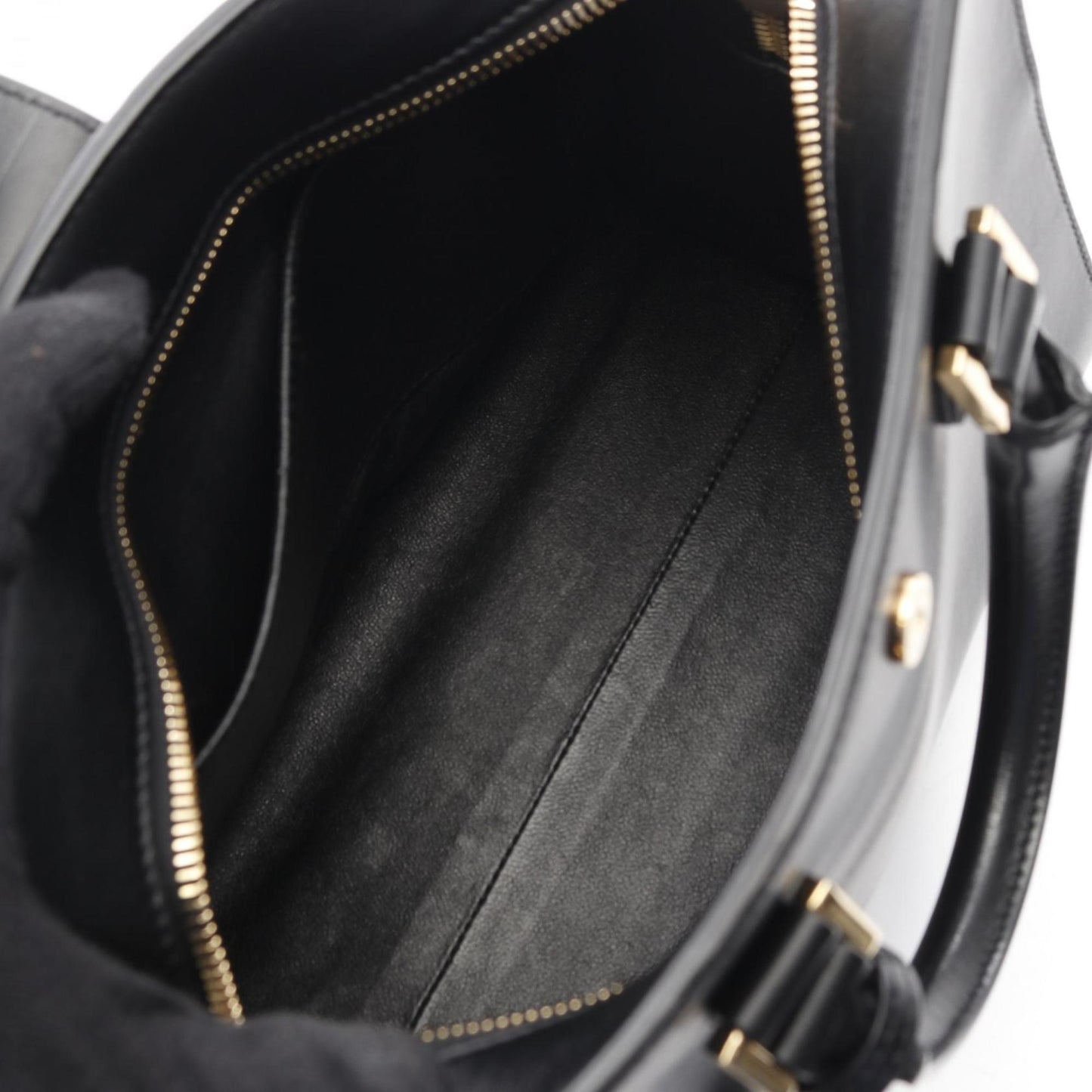 Saint Laurent Baby Cabas, Black, Leather, handbag