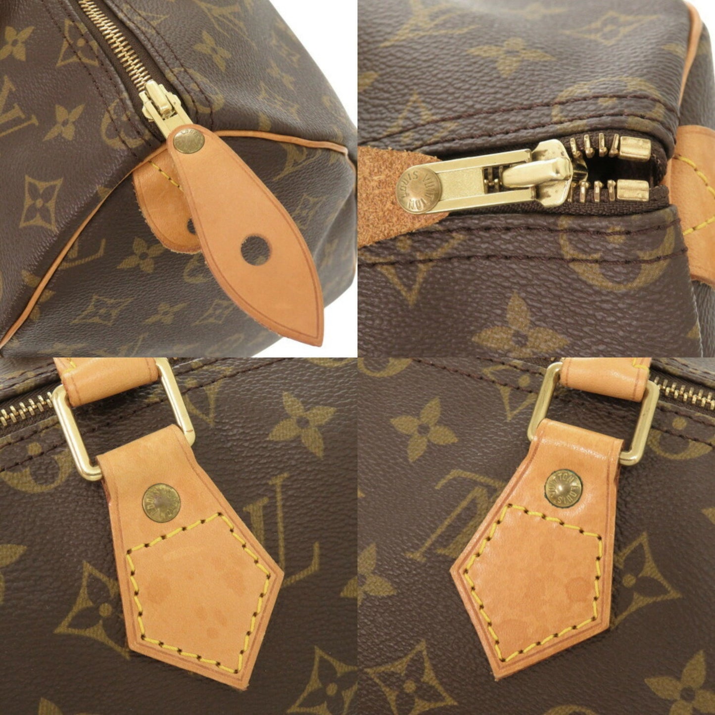 Louis Vuitton Speedy 35, Brown, Canvas, handbag
