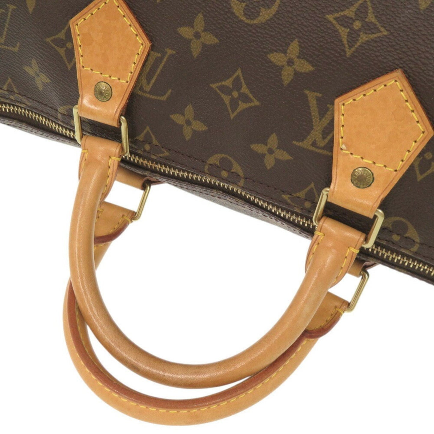 Louis Vuitton Speedy 35, Brown, Canvas, handbag