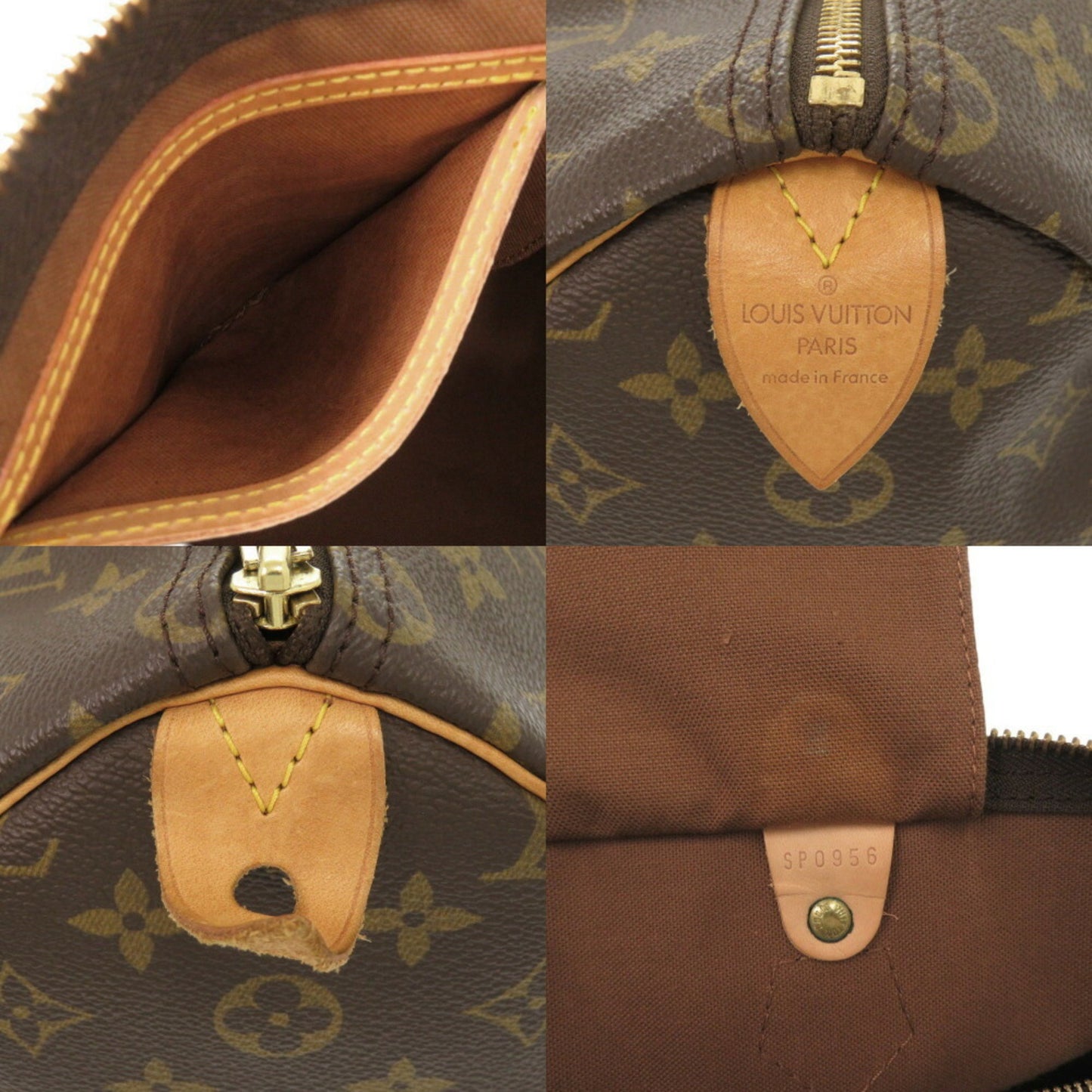 Louis Vuitton Speedy 35, Brown, Canvas, handbag
