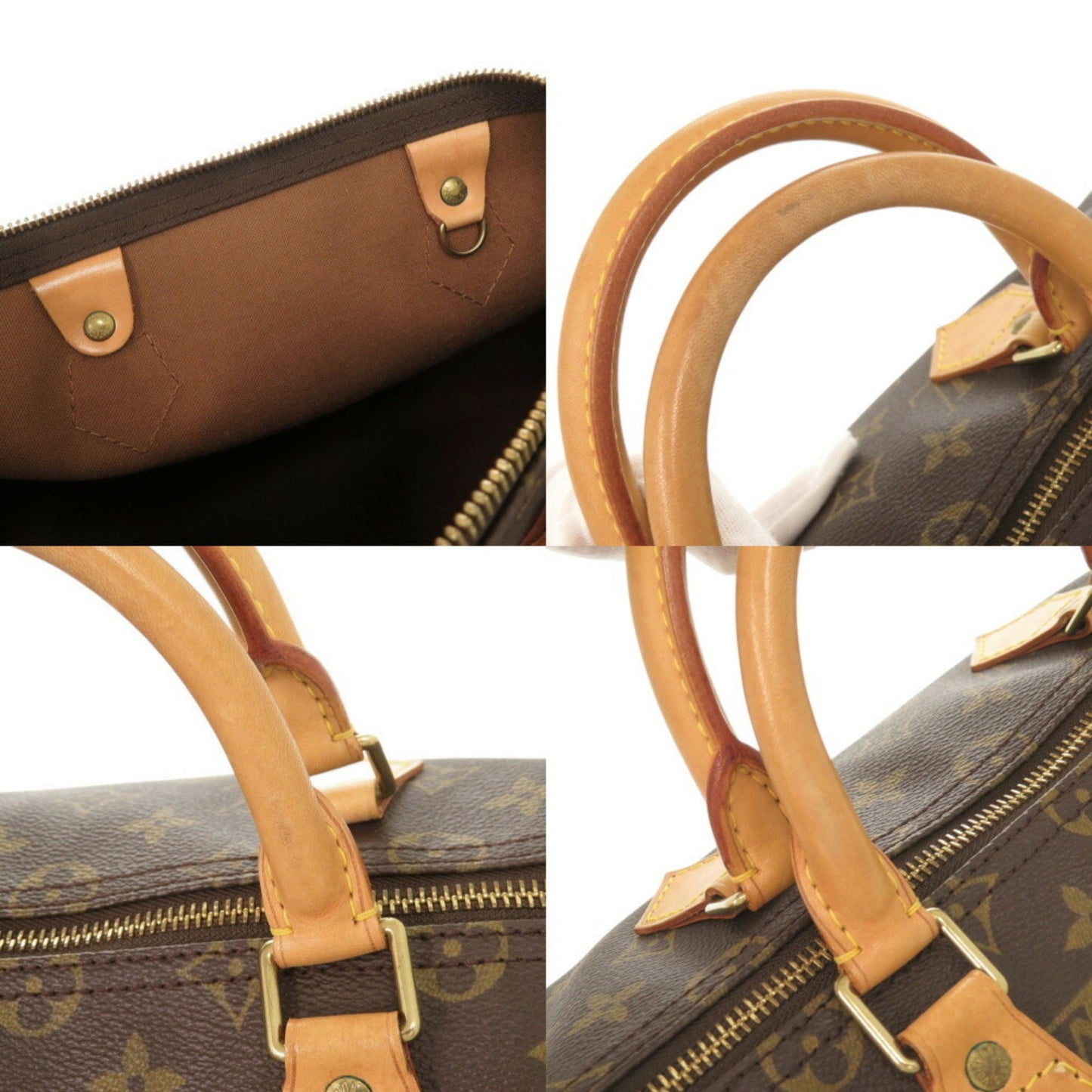 Louis Vuitton Speedy 35, Brown, Canvas, handbag
