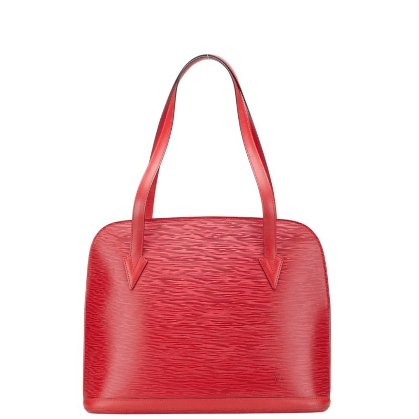 Louis Vuitton Lussac, Red, Leather, tote
