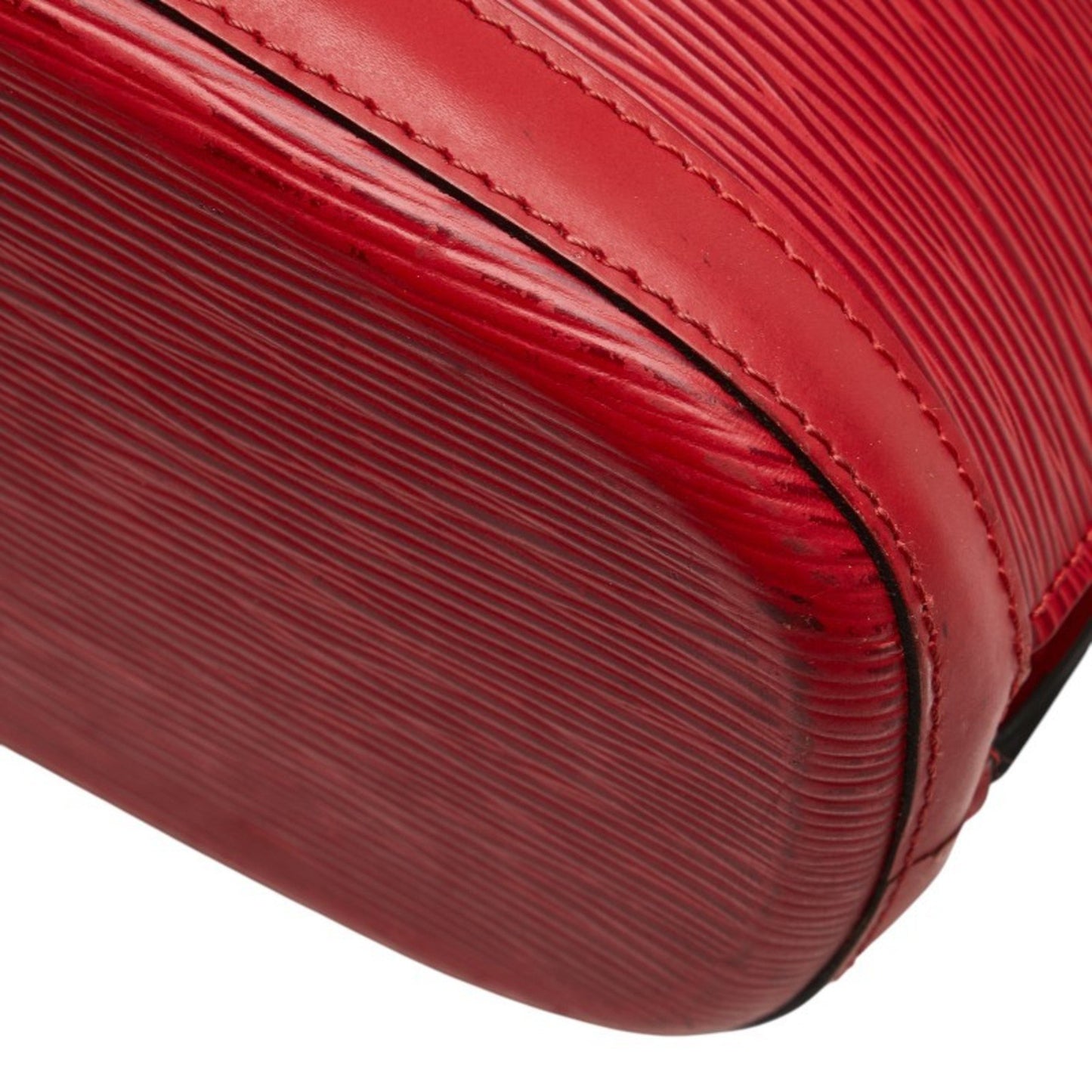 Louis Vuitton Lussac, Red, Leather, tote