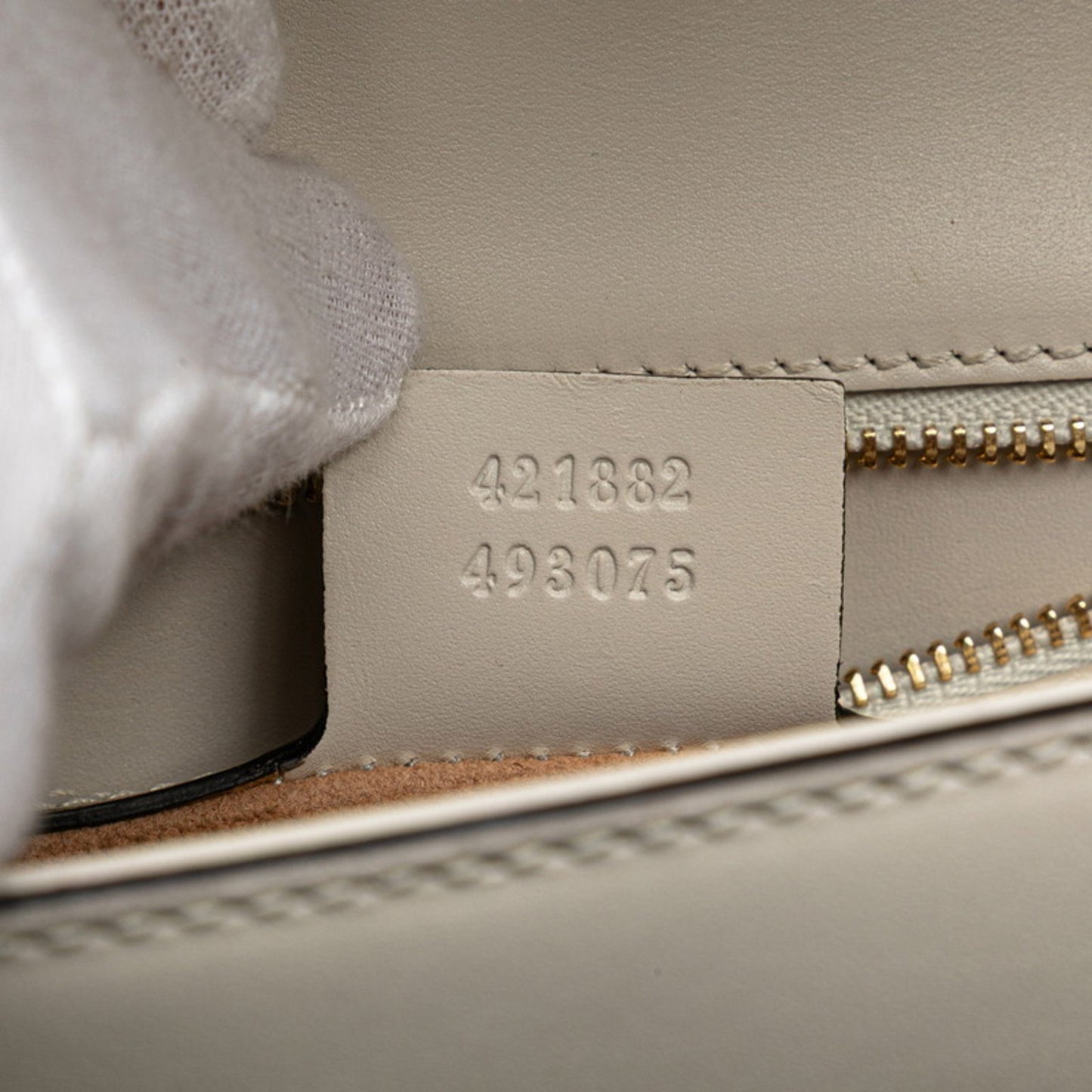 Gucci Sylvie, White, Leather, handbag