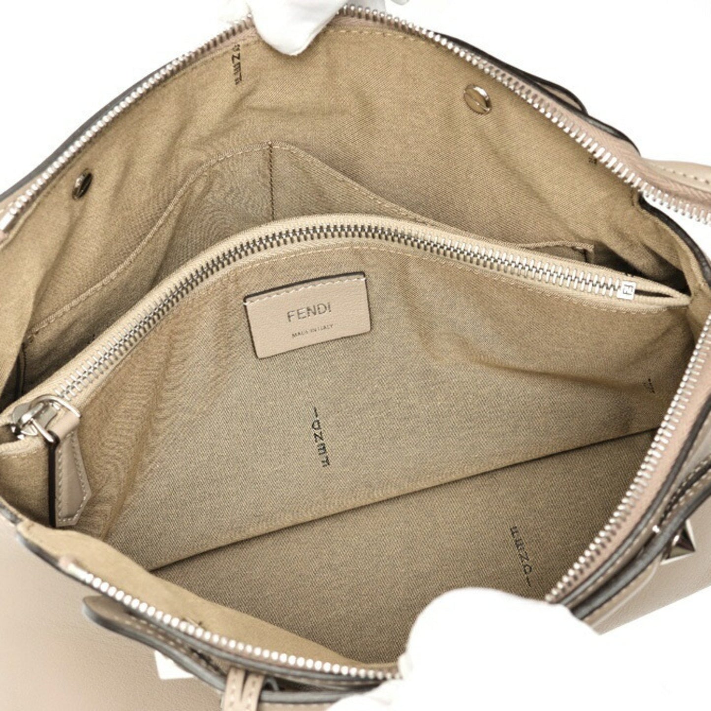 Fendi By the way Medium, Grey, Leather, handbag