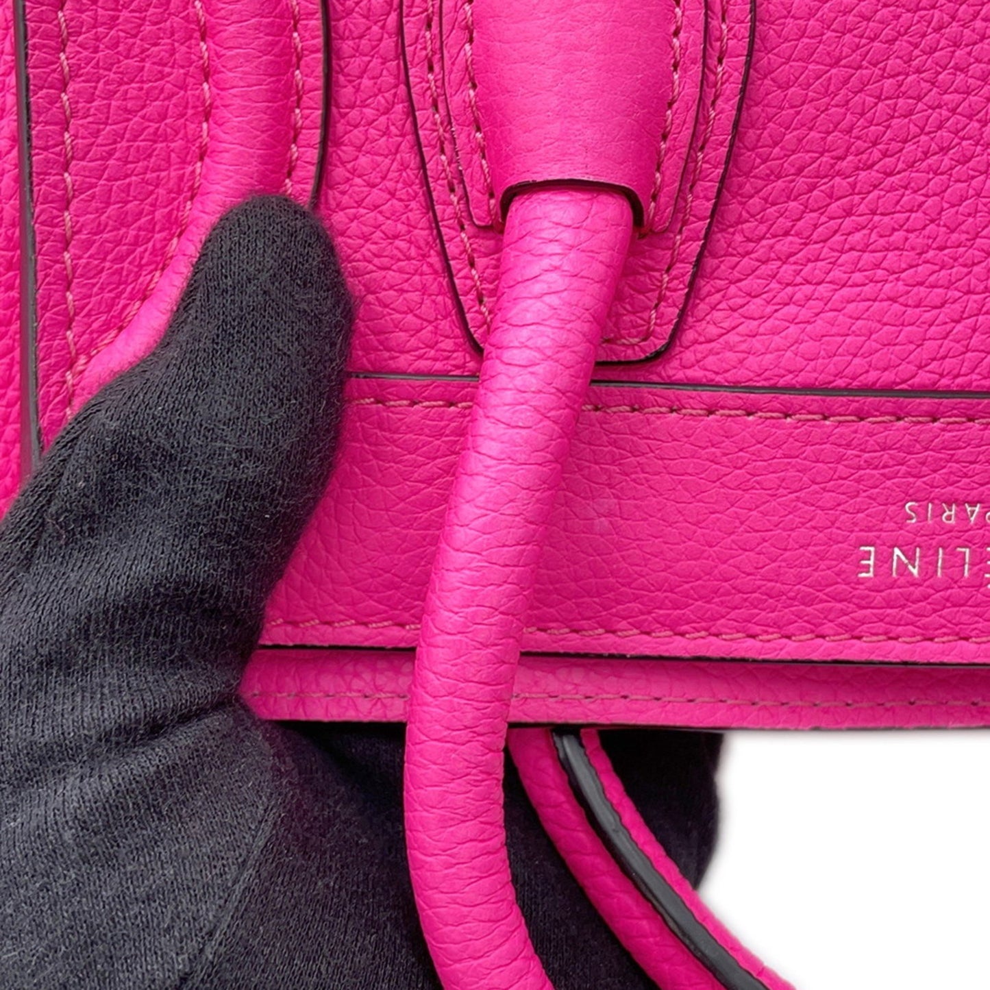 Céline Luggage, Pink, Leather, handbag