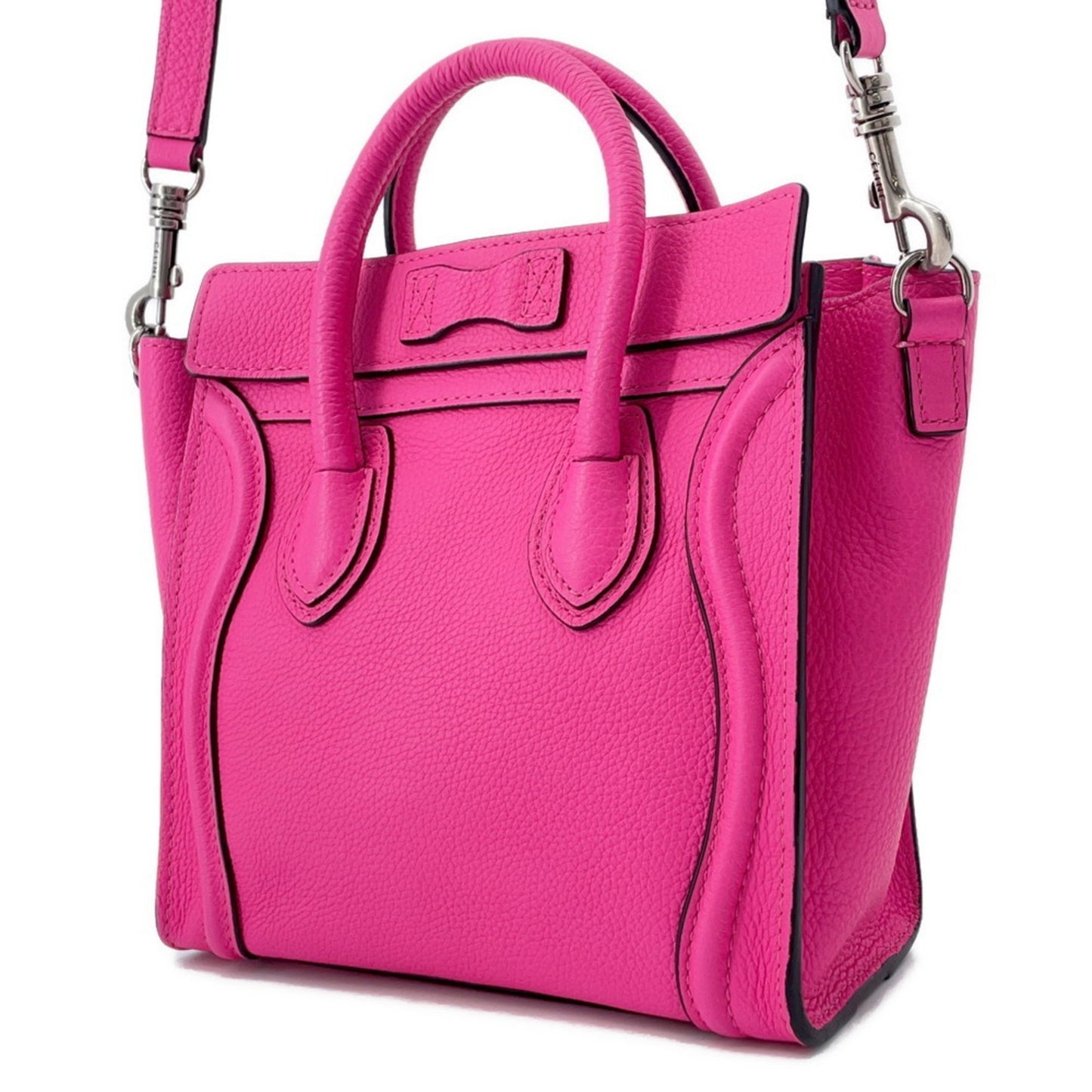Céline Luggage, Pink, Leather, handbag