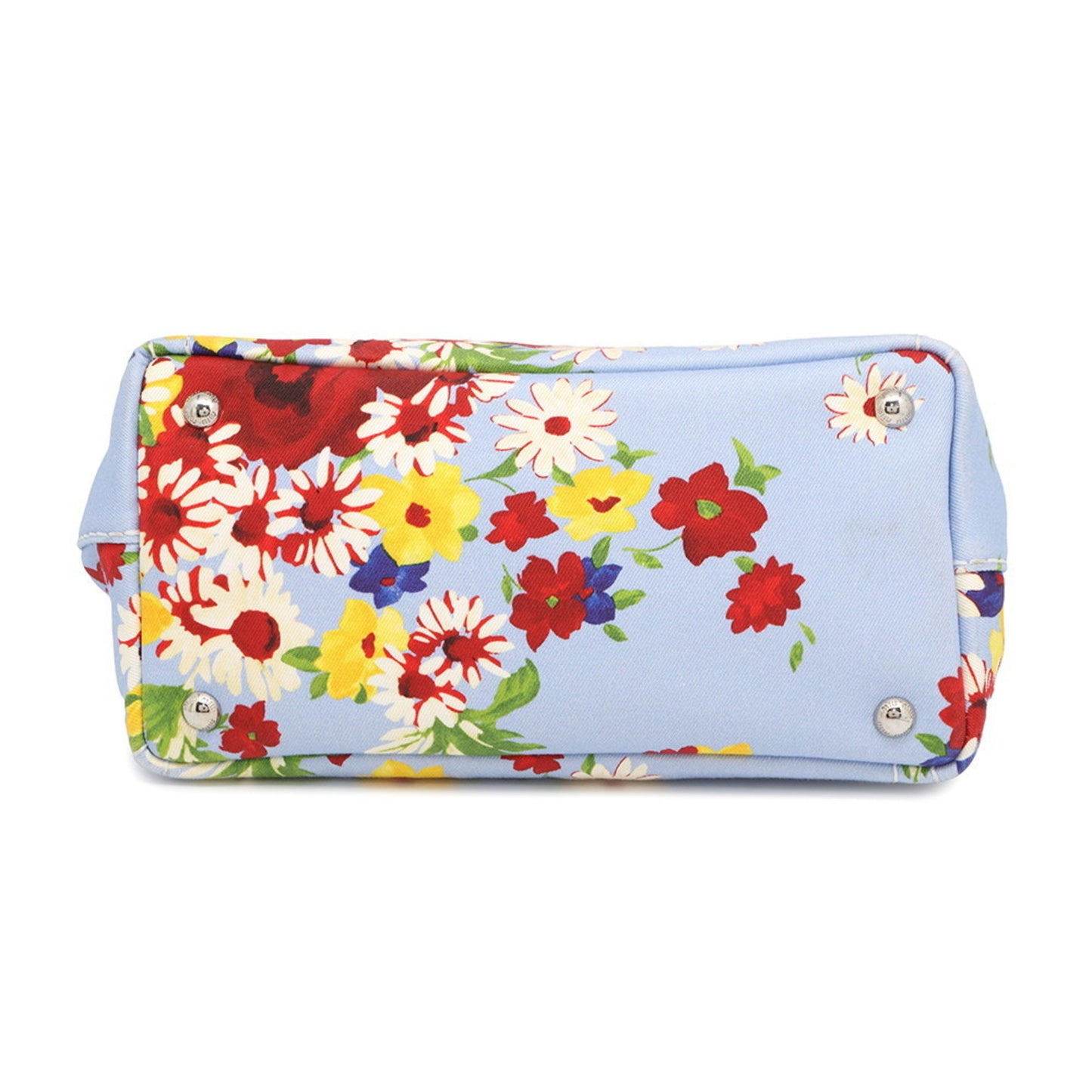 Miu Miu Flower, Blue, Canvas, handbag