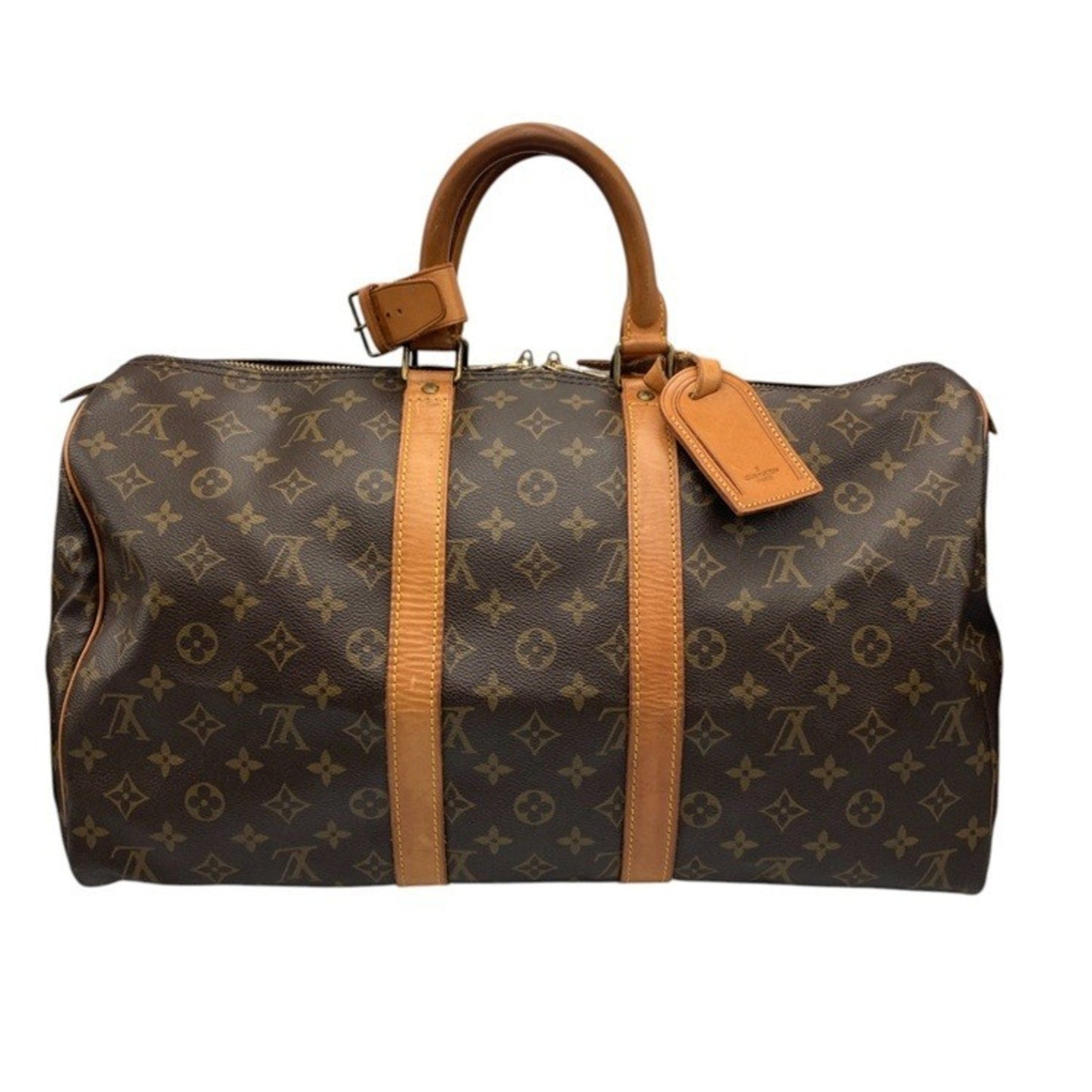 Louis Vuitton Keepall Bandouliere 45, Brown, Canvas, travel