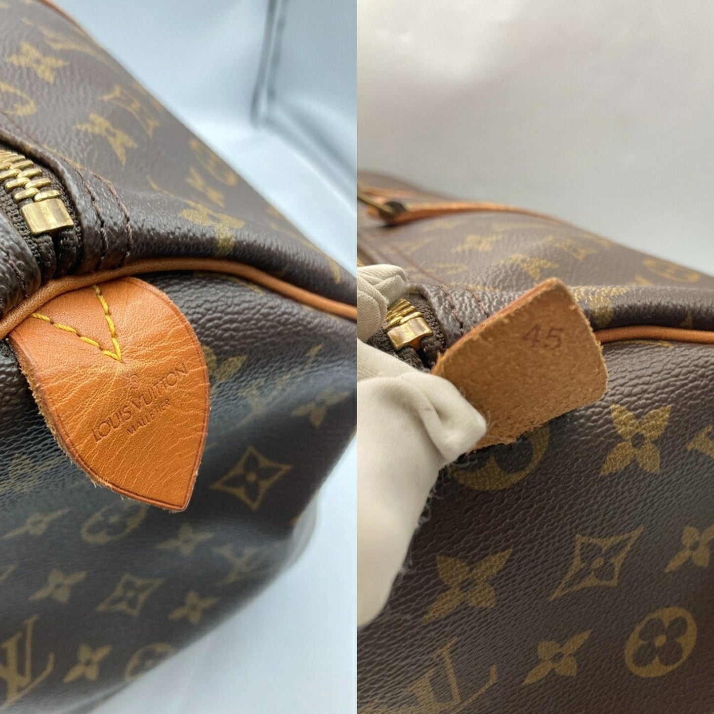 Louis Vuitton Keepall Bandouliere 45, Brown, Canvas, travel