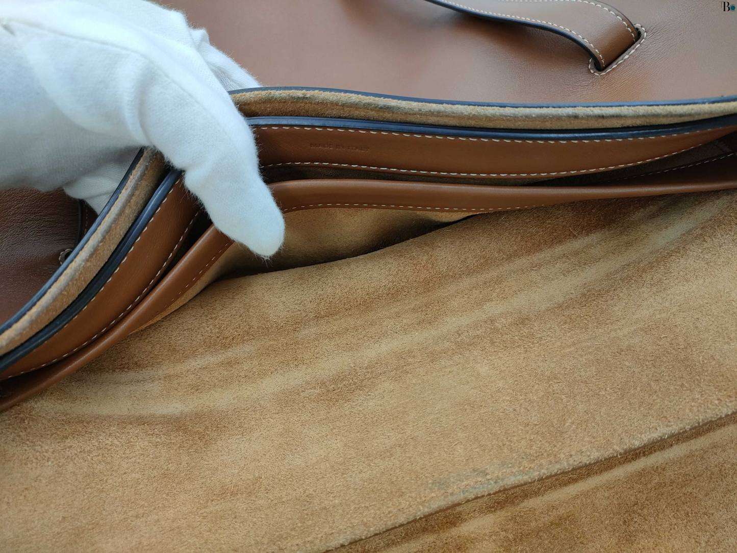 Céline 16 PM, Brown, Leather, handbag