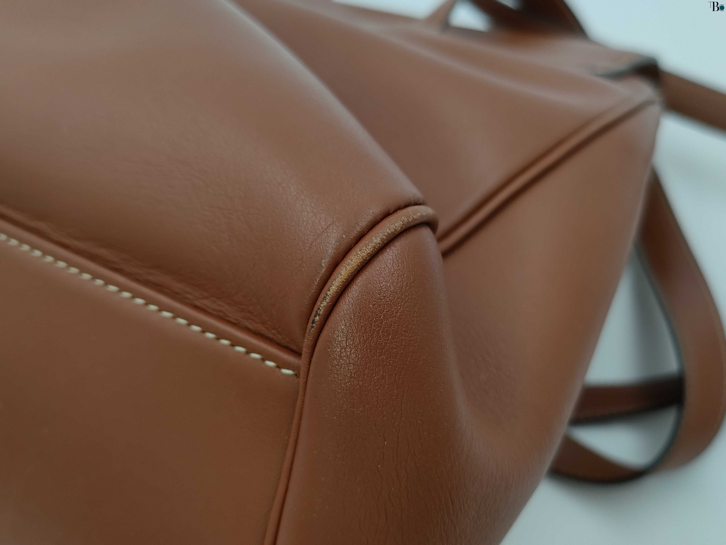 Céline 16 PM, Brown, Leather, handbag