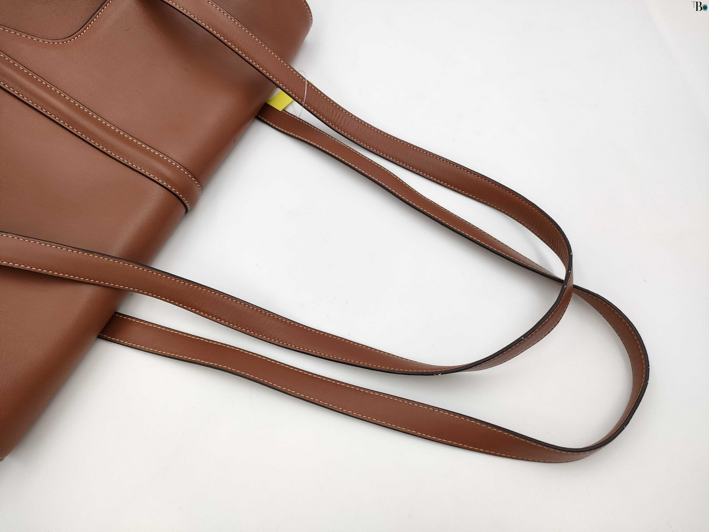 Céline 16 PM, Brown, Leather, handbag