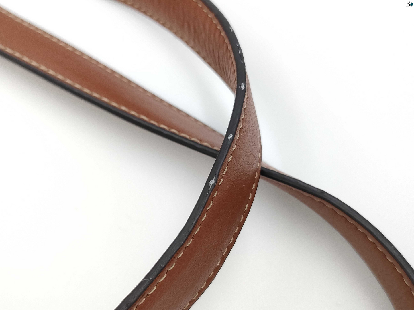Céline 16 PM, Brown, Leather, handbag