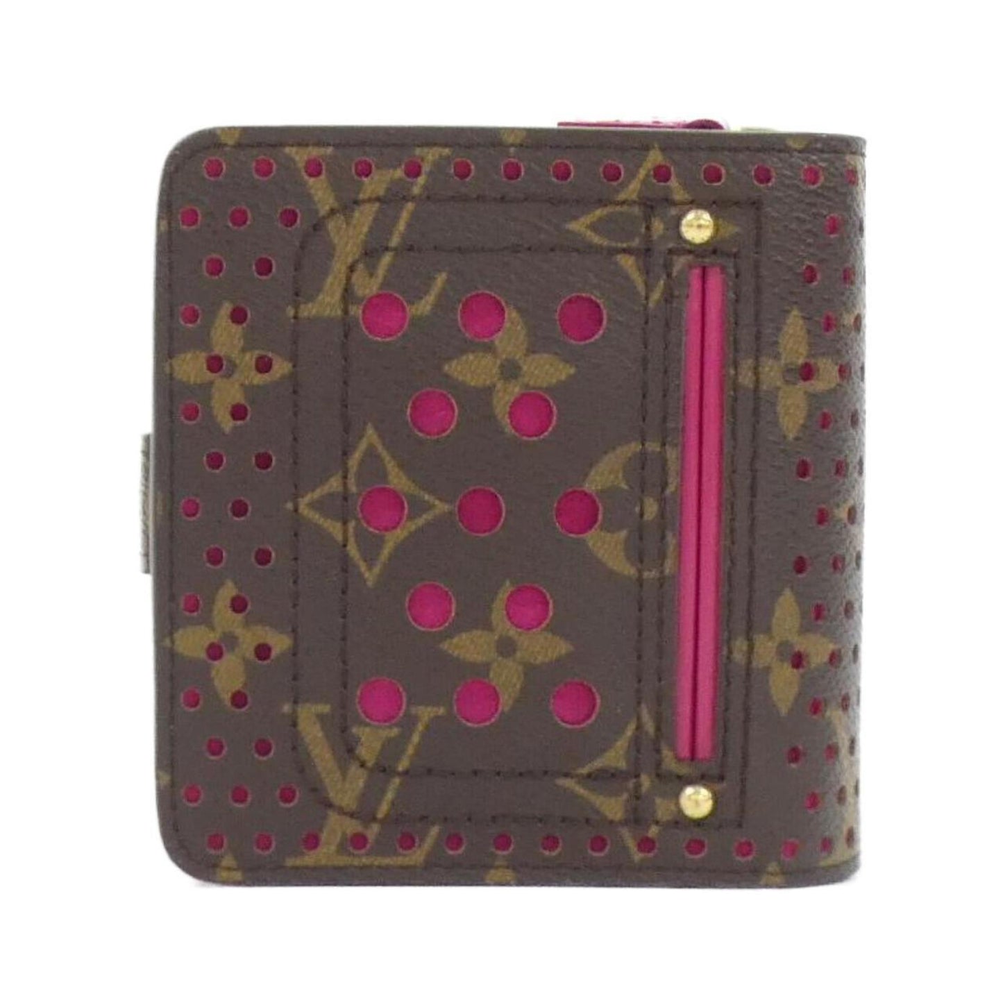 Louis Vuitton Compact zip, Brown, Canvas, wallet
