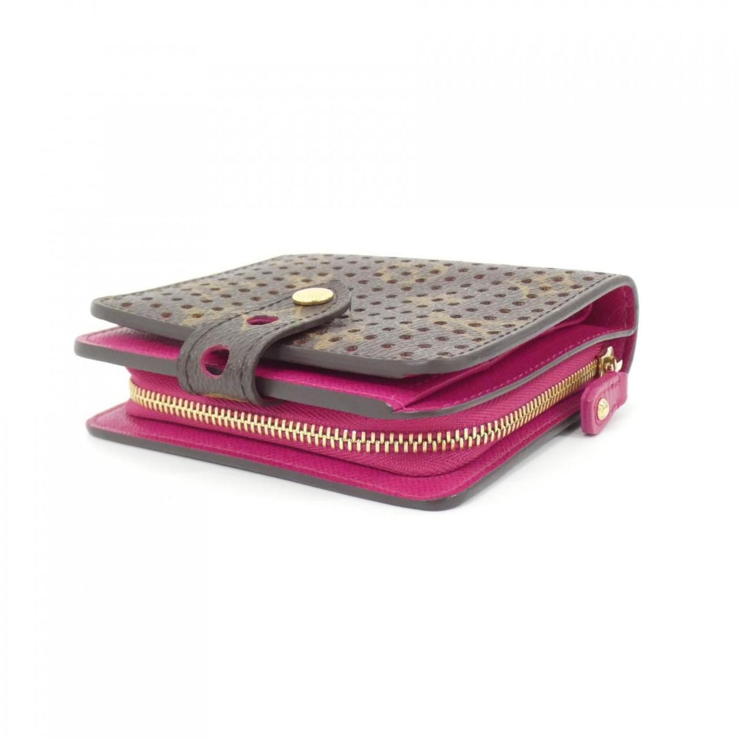 Louis Vuitton Compact zip, Brown, Canvas, wallet