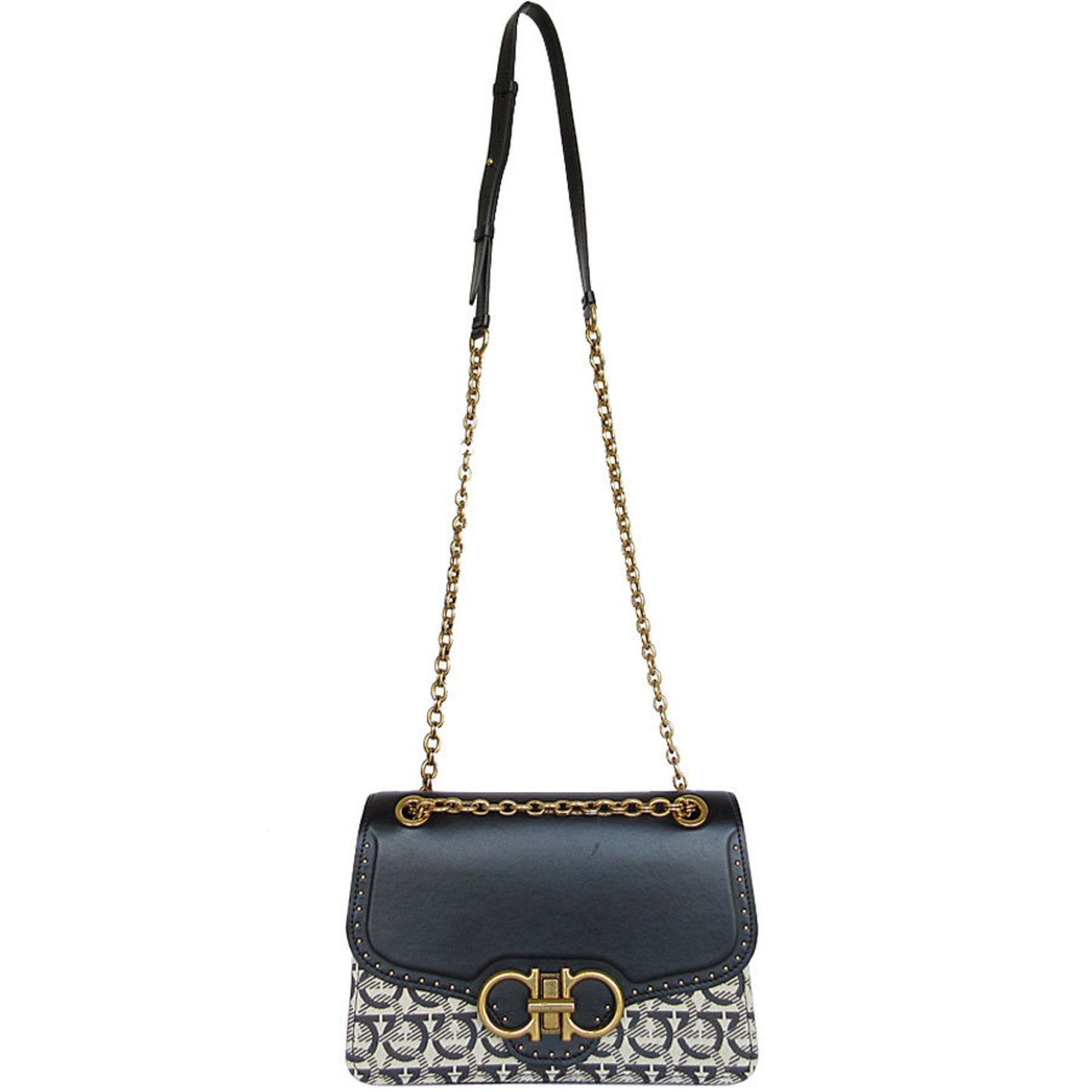 Salvatore Ferragamo Gancini, Multicolour, "CANVAS, LEATHER", shoulder