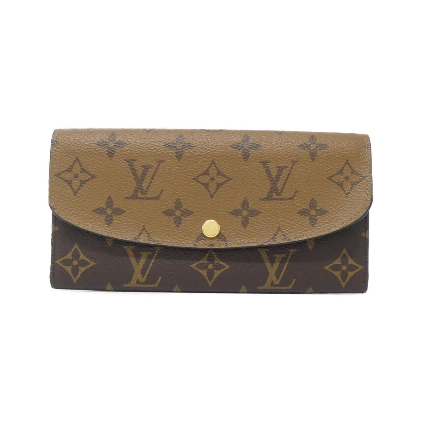 Louis Vuitton Emilie, Brown, Canvas, wallet