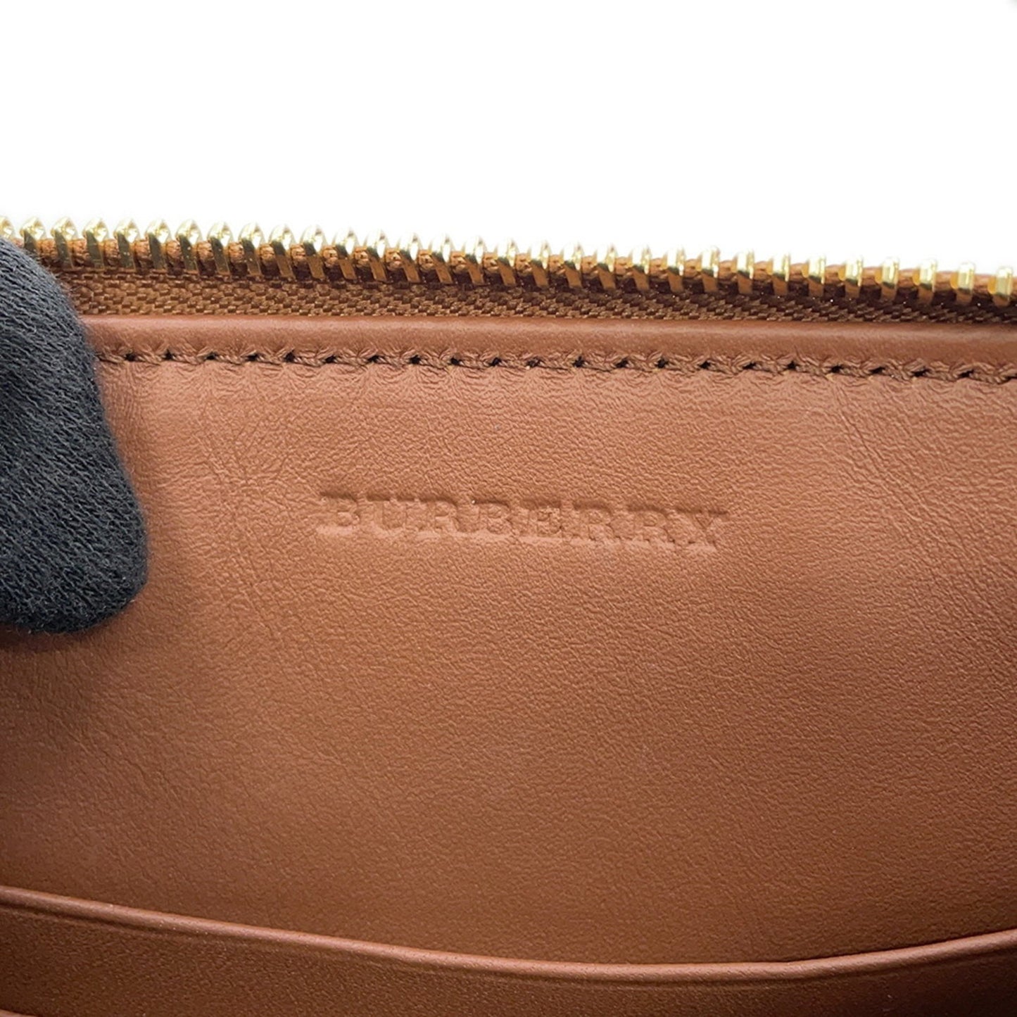 Burberry Haymarket, Beige, Canvas, clutch