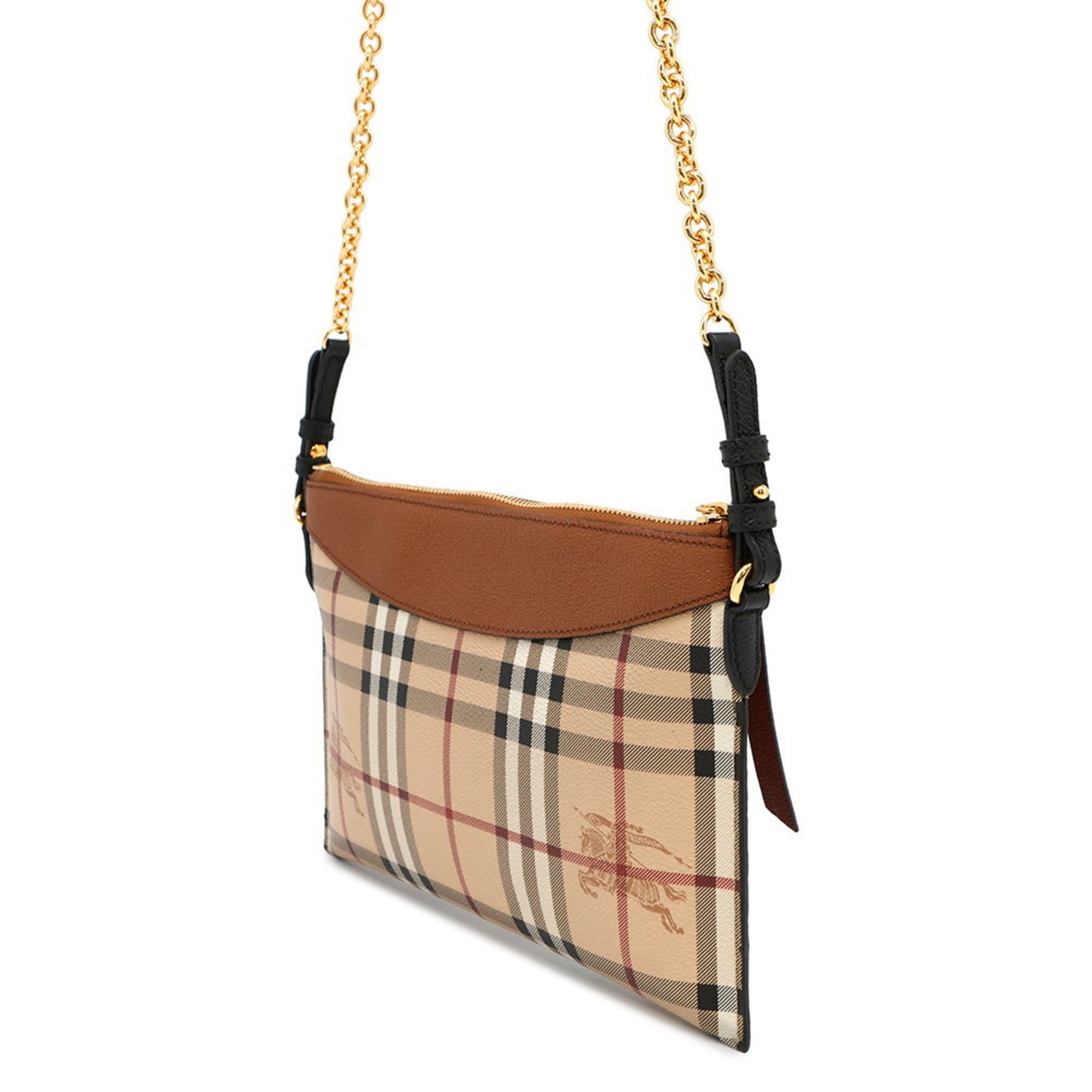 Burberry Haymarket, Beige, Canvas, clutch
